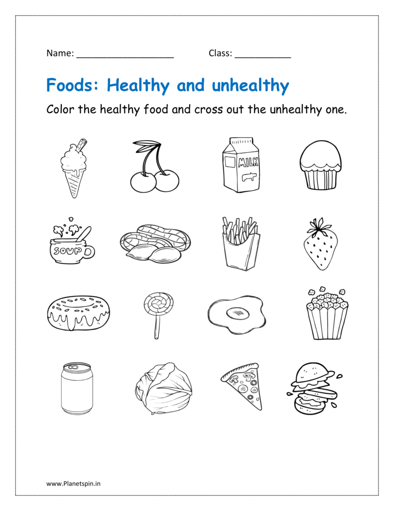Free Printable Healthy Eating Worksheets