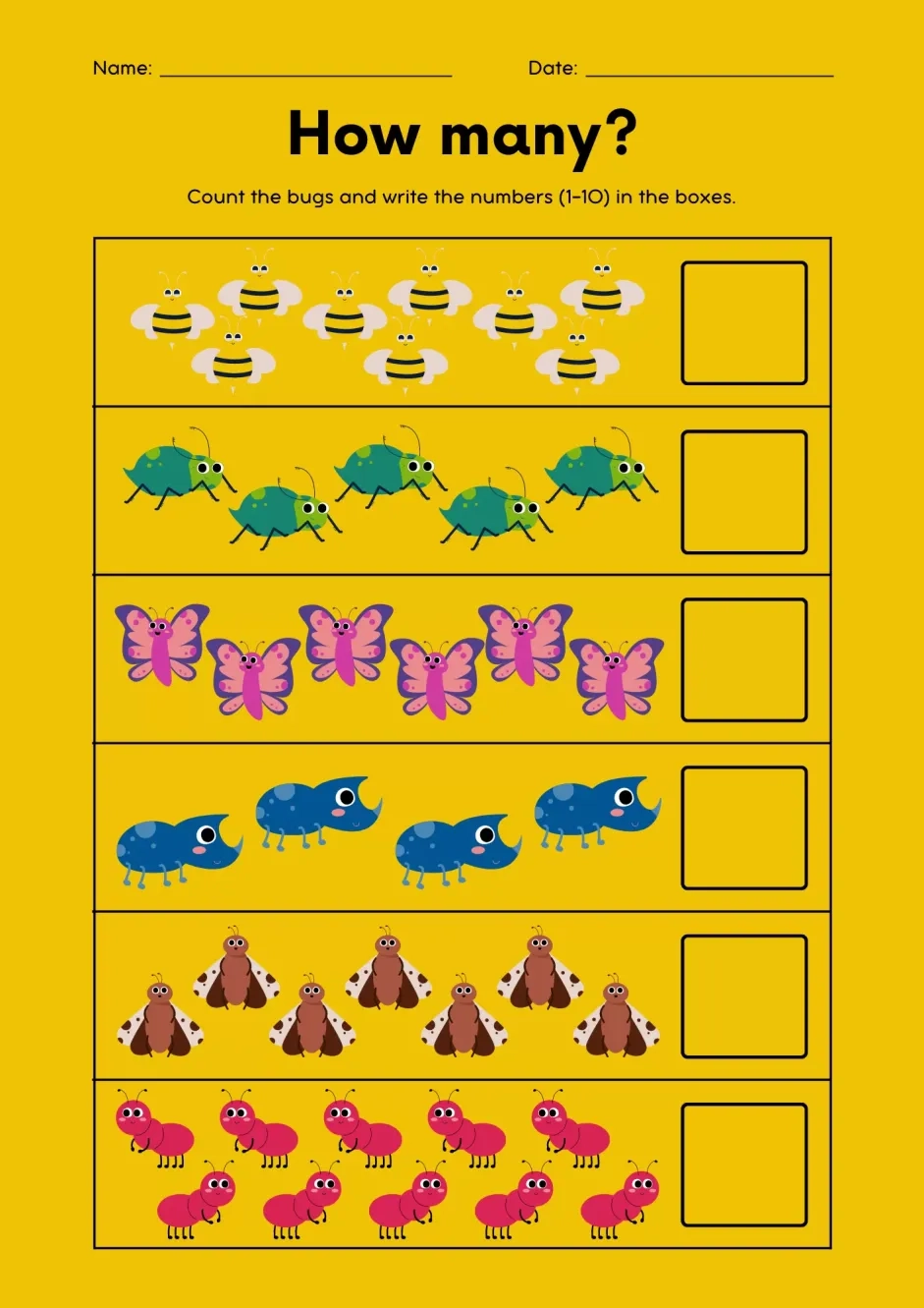 Free Printable Math Worksheets For Preschoolers