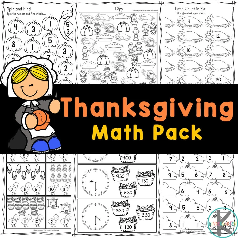 Thanksgiving Math Worksheets Free Printable