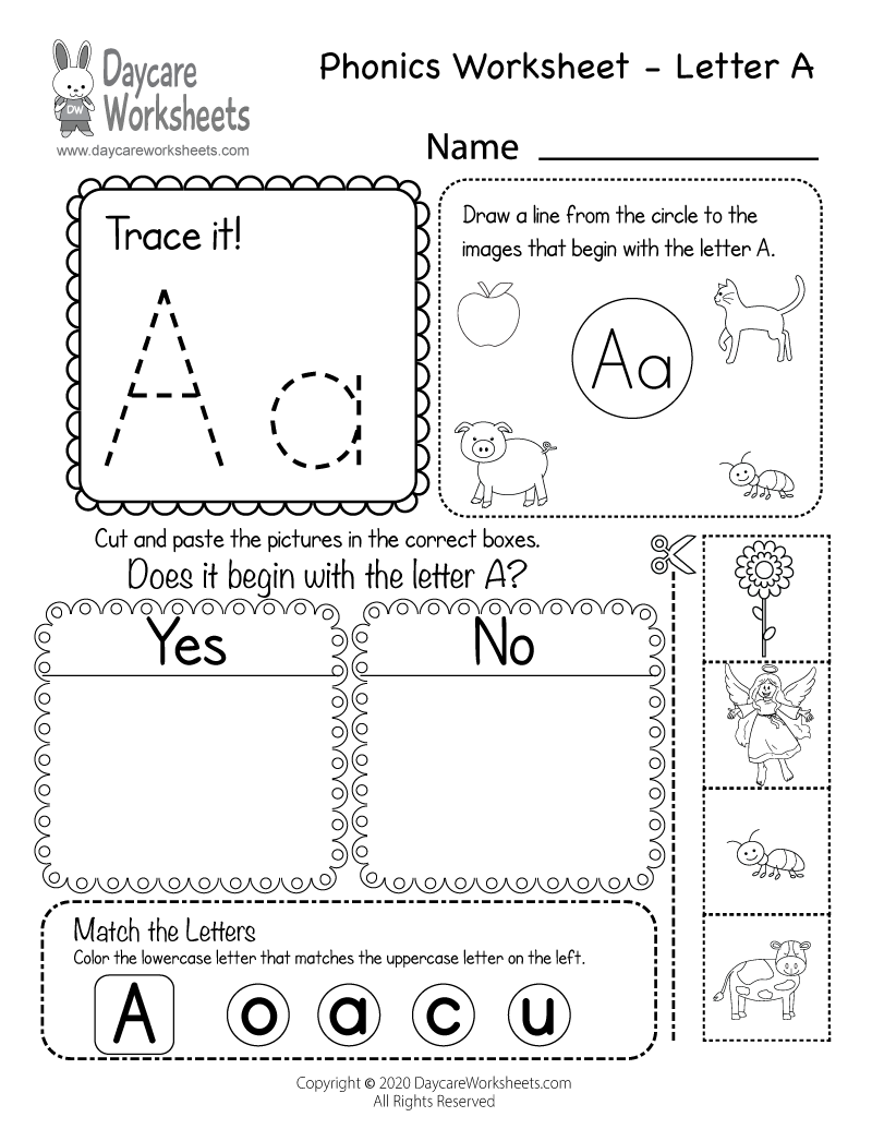 Phonics Worksheets Printable