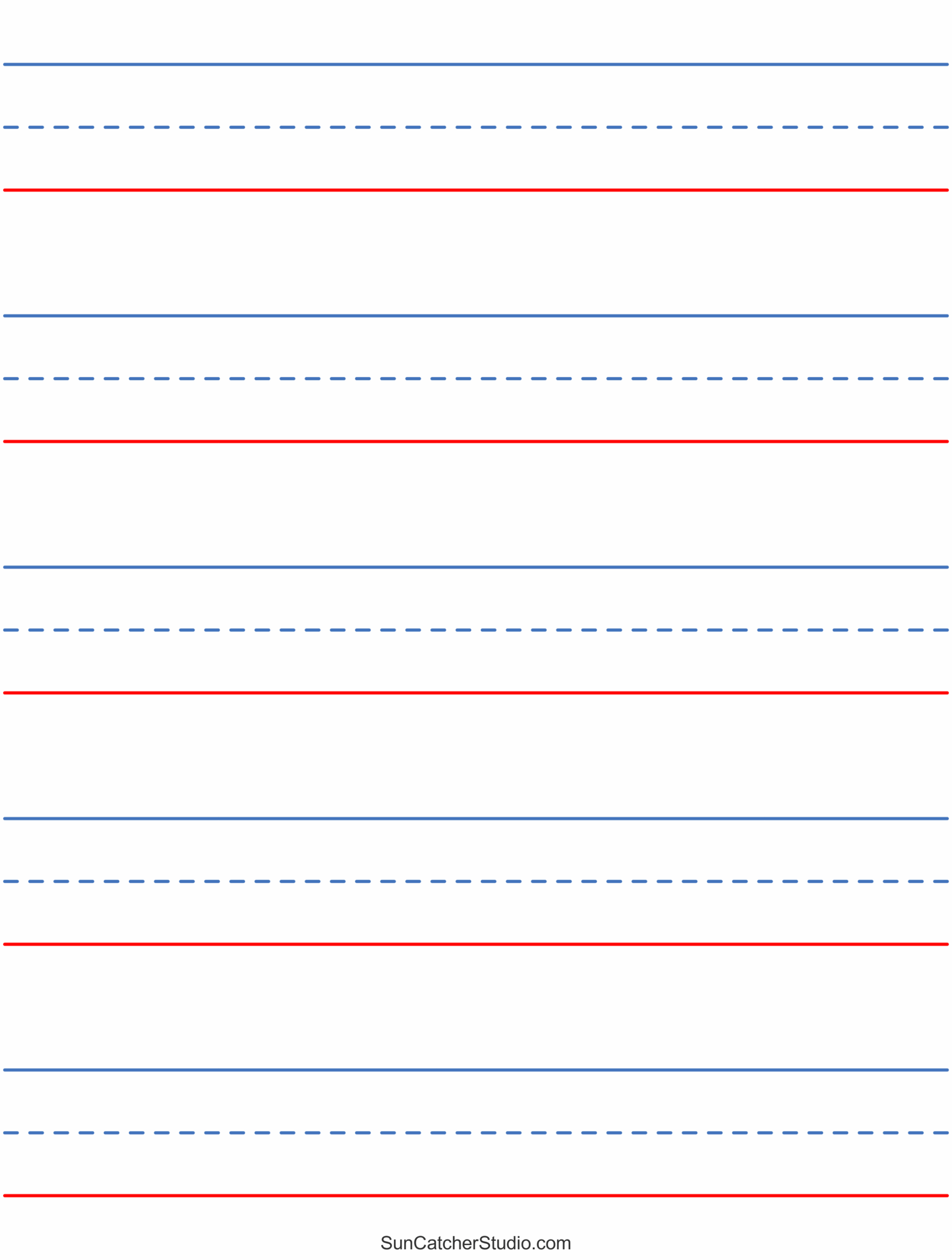 Free Printable Lined Paper Handwriting Notebook Templates 
