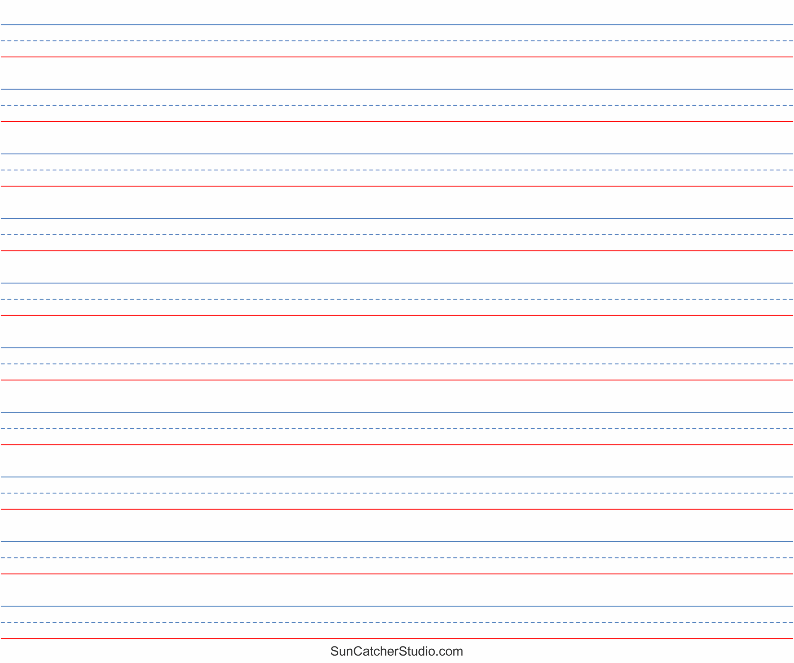 Free Printable Lined Paper Handwriting Notebook Templates 