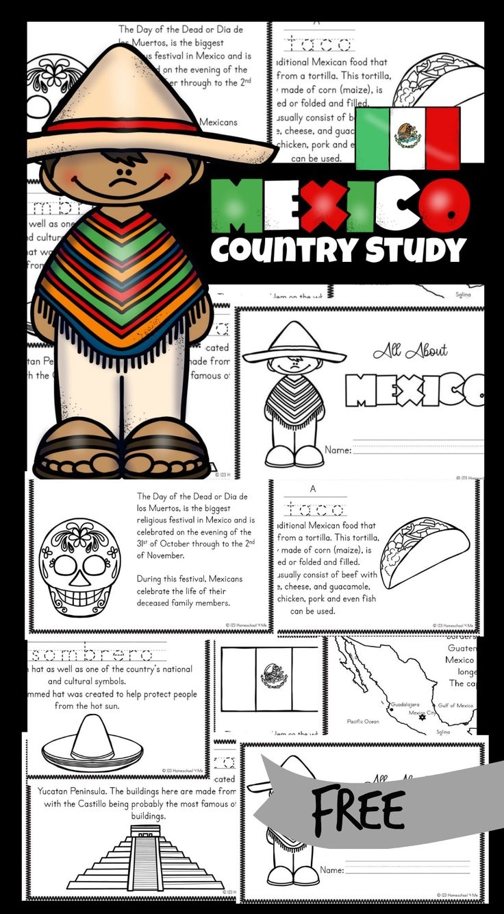 Free Printable Mexico Worksheets