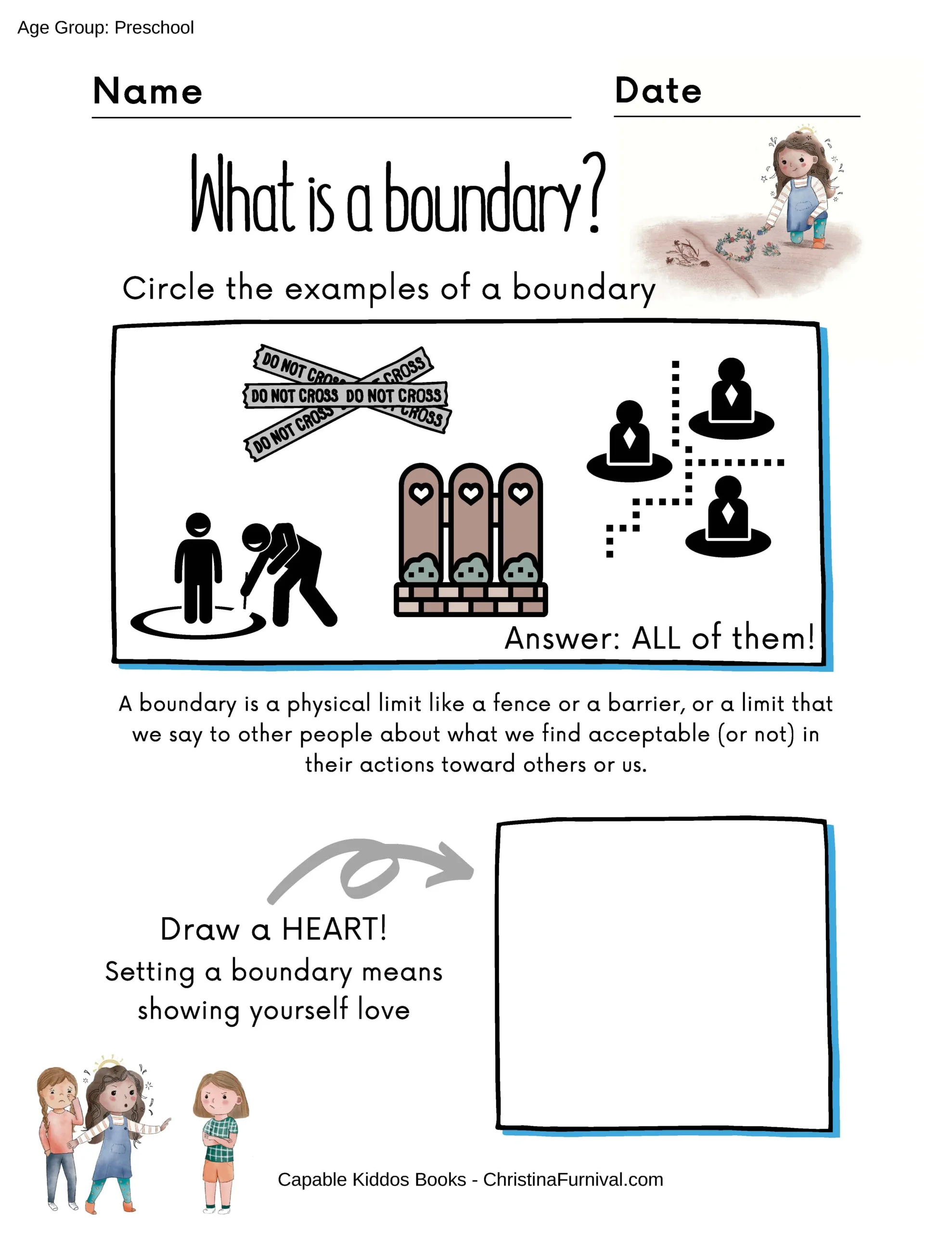 Free Printable Setting Boundaries Worksheet