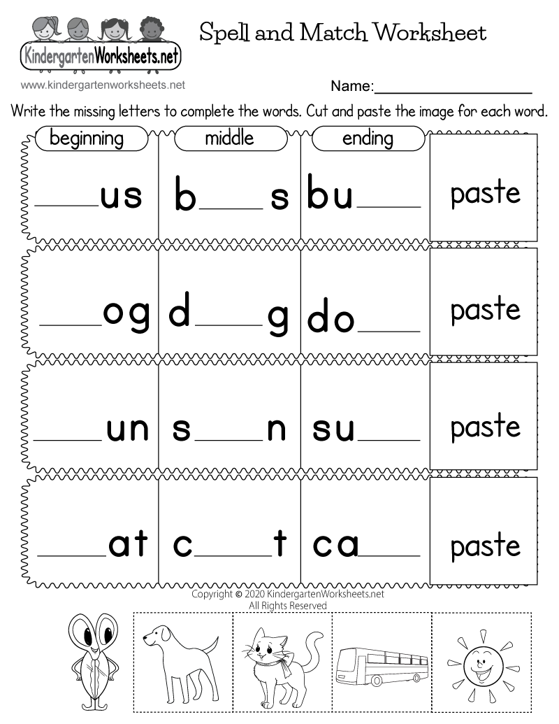 Free Printable Spelling Worksheets