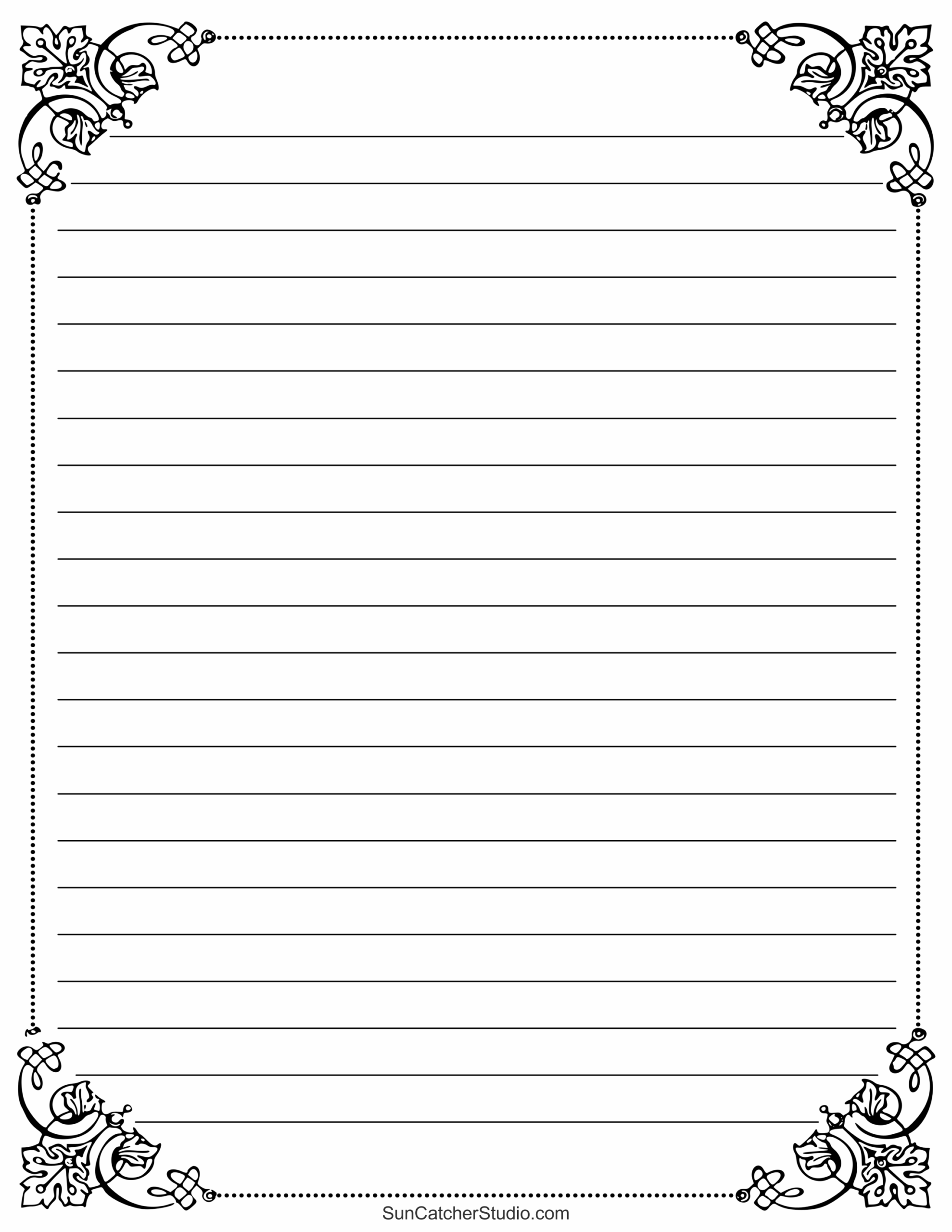 Free Printable Stationery And Lined Letter Writing Paper Free Printables Monograms Design Tools Patterns DIY Projects