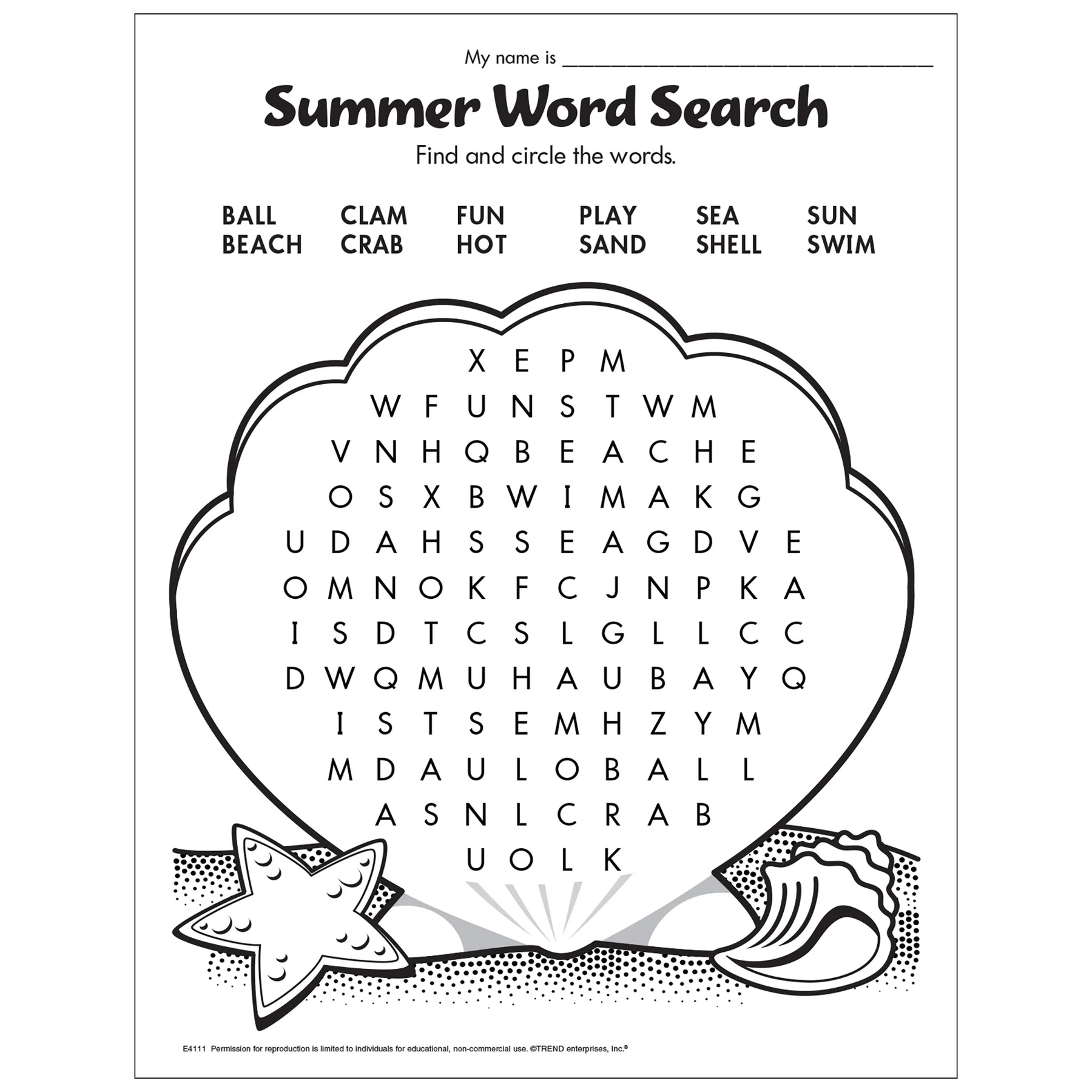 Summer Puzzles Printable
