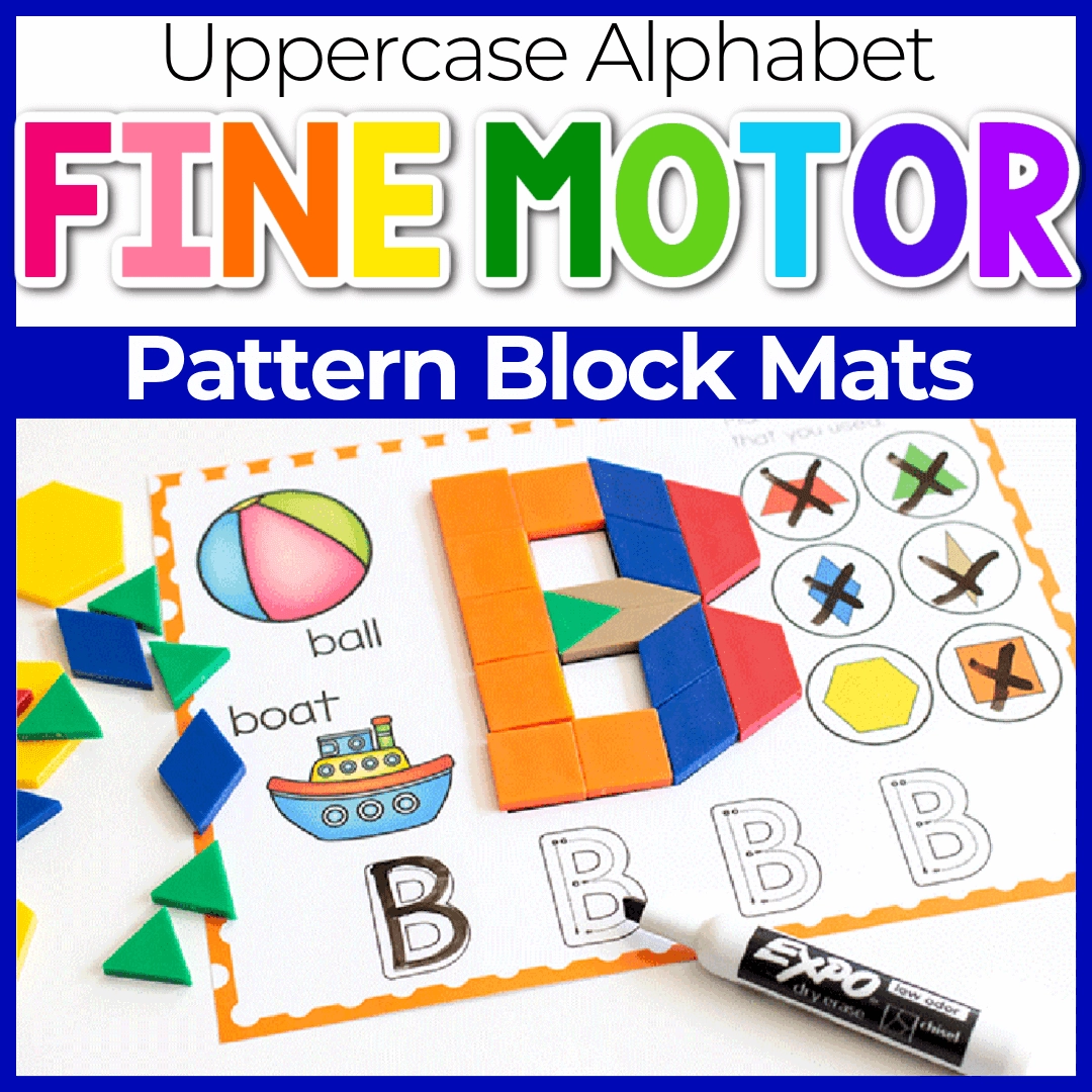 Free Printable Uppercase Alphabet Pattern Block Templates