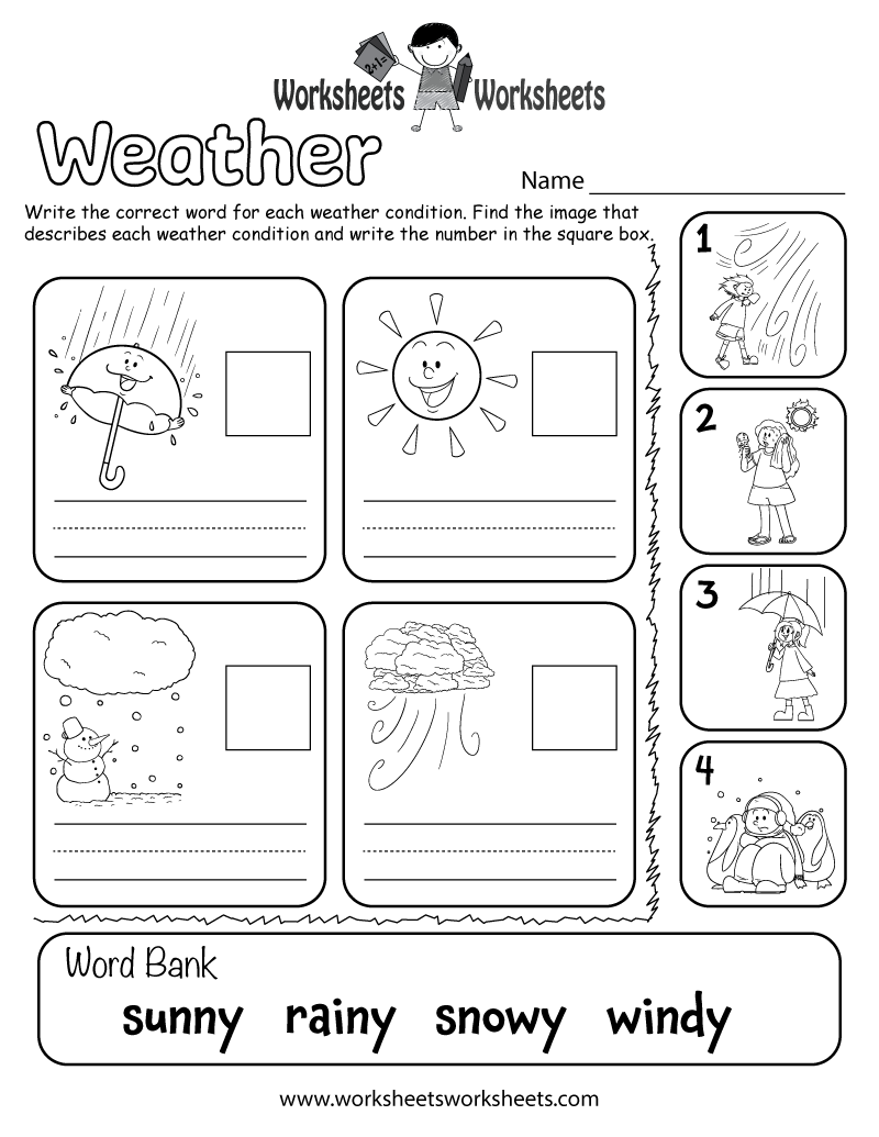 Free Printable Weather Worksheets