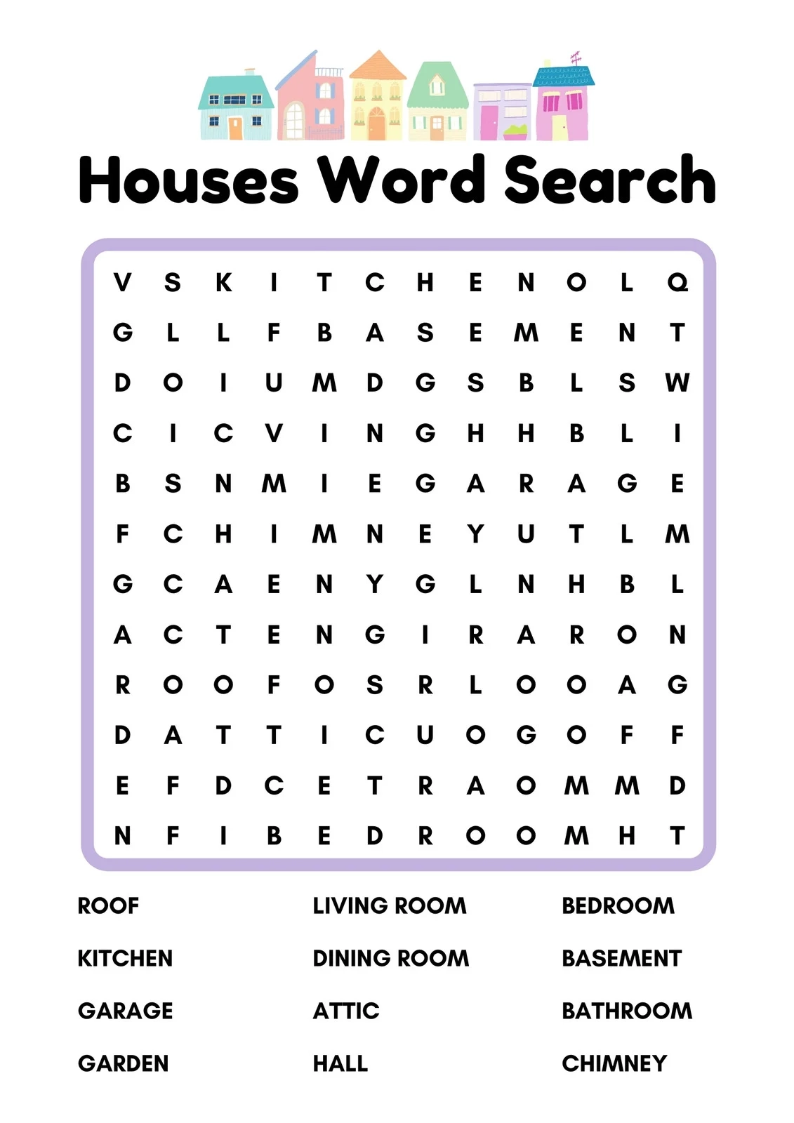 Printable Word Search Puzzles Easy