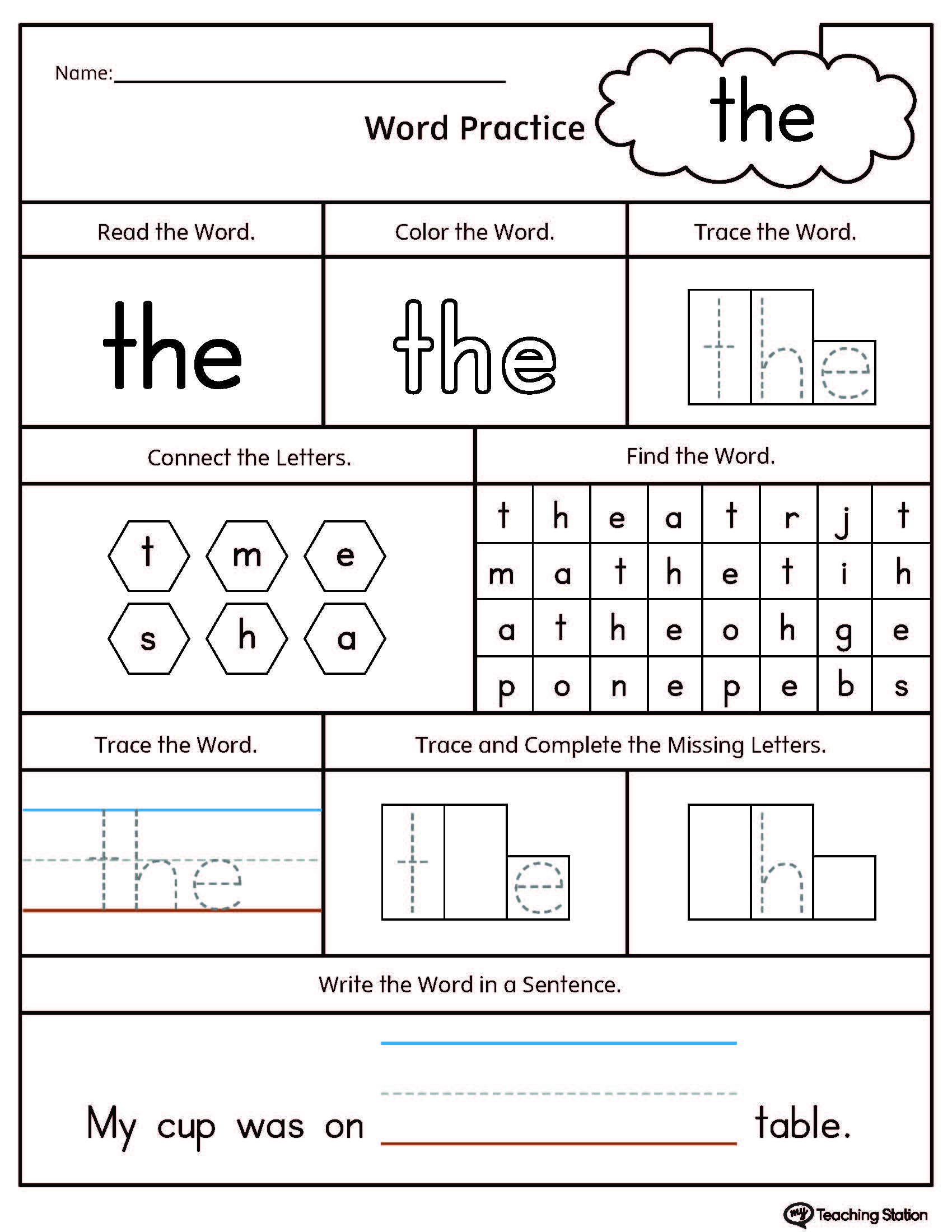 Printable Worksheet