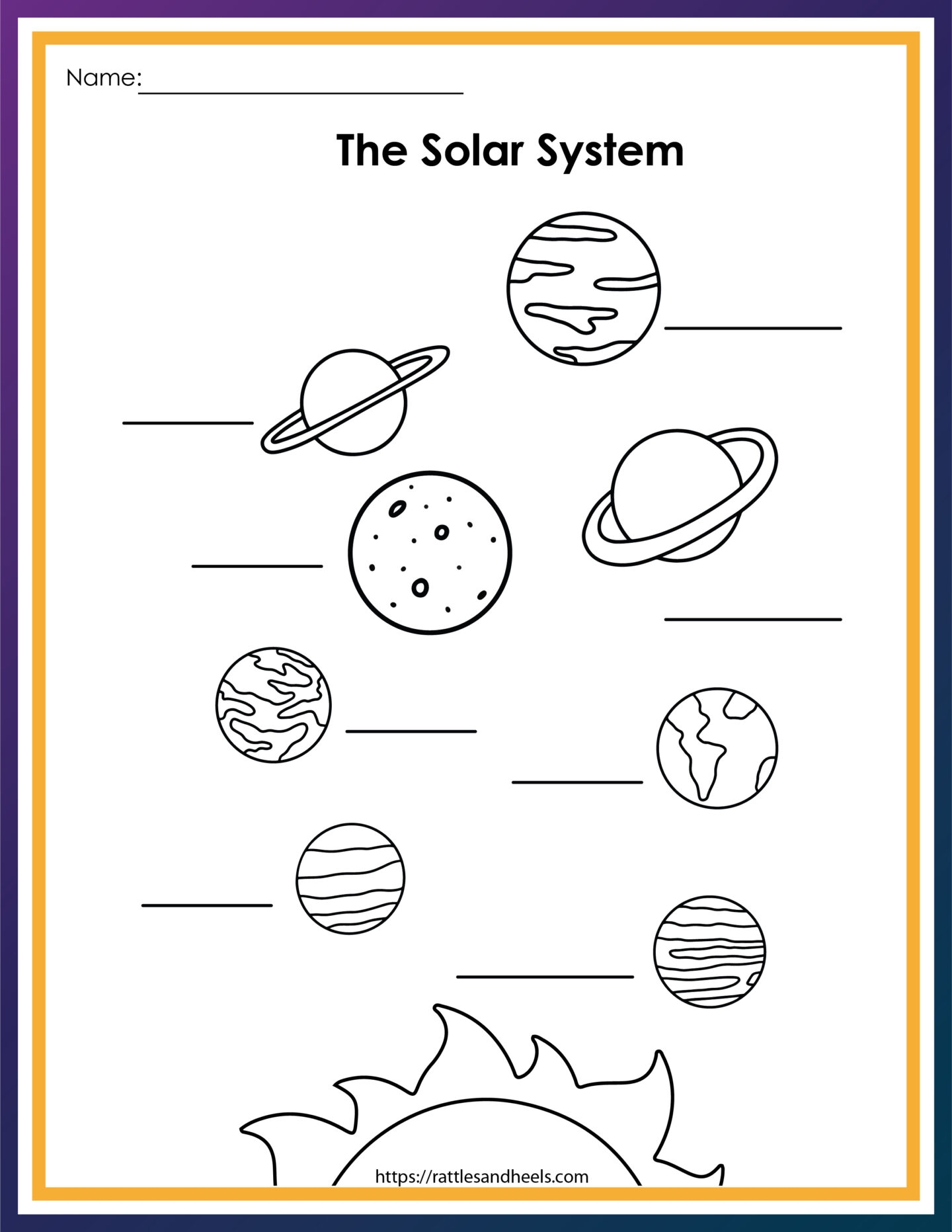 Free Printable Solar System Worksheets