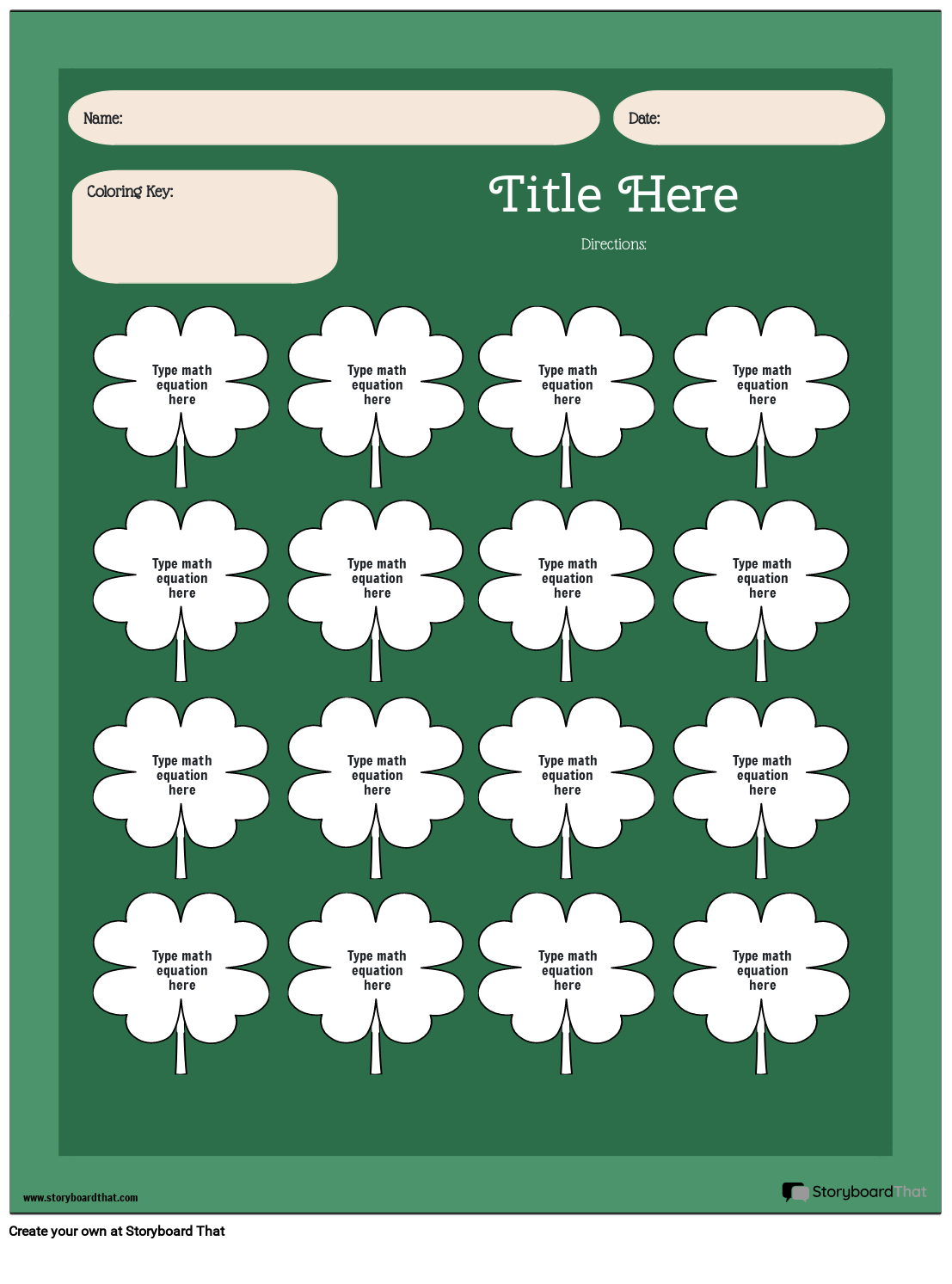 Free St Patrick s Day Worksheets Storyboard That