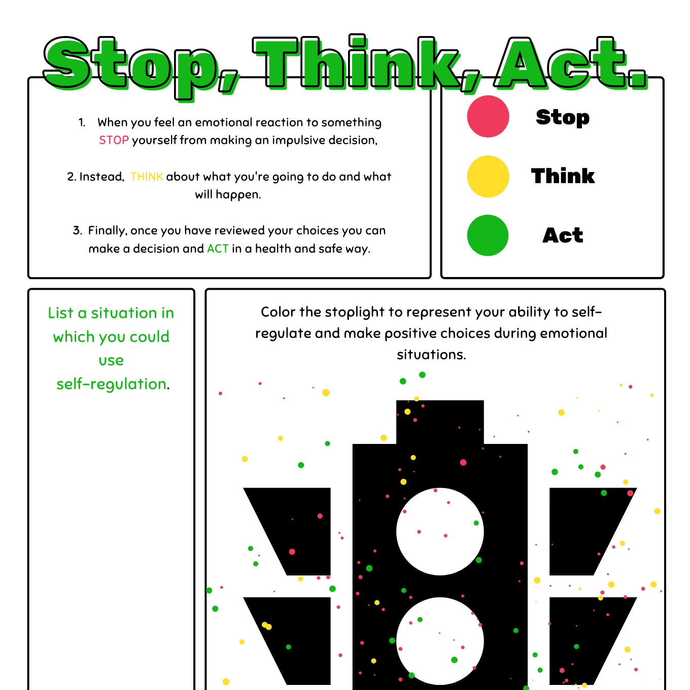 Free Stop Think Act Worksheet Download Free Stop Think Act 