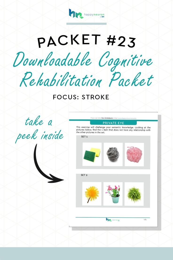 Free Printable Worksheets For Stroke Patients