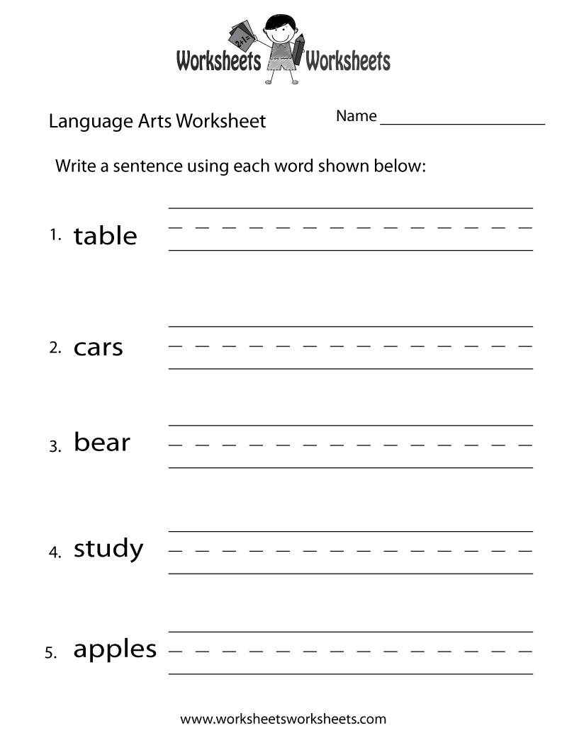 Fun Language Arts Worksheet Worksheets Worksheets Worksheets 