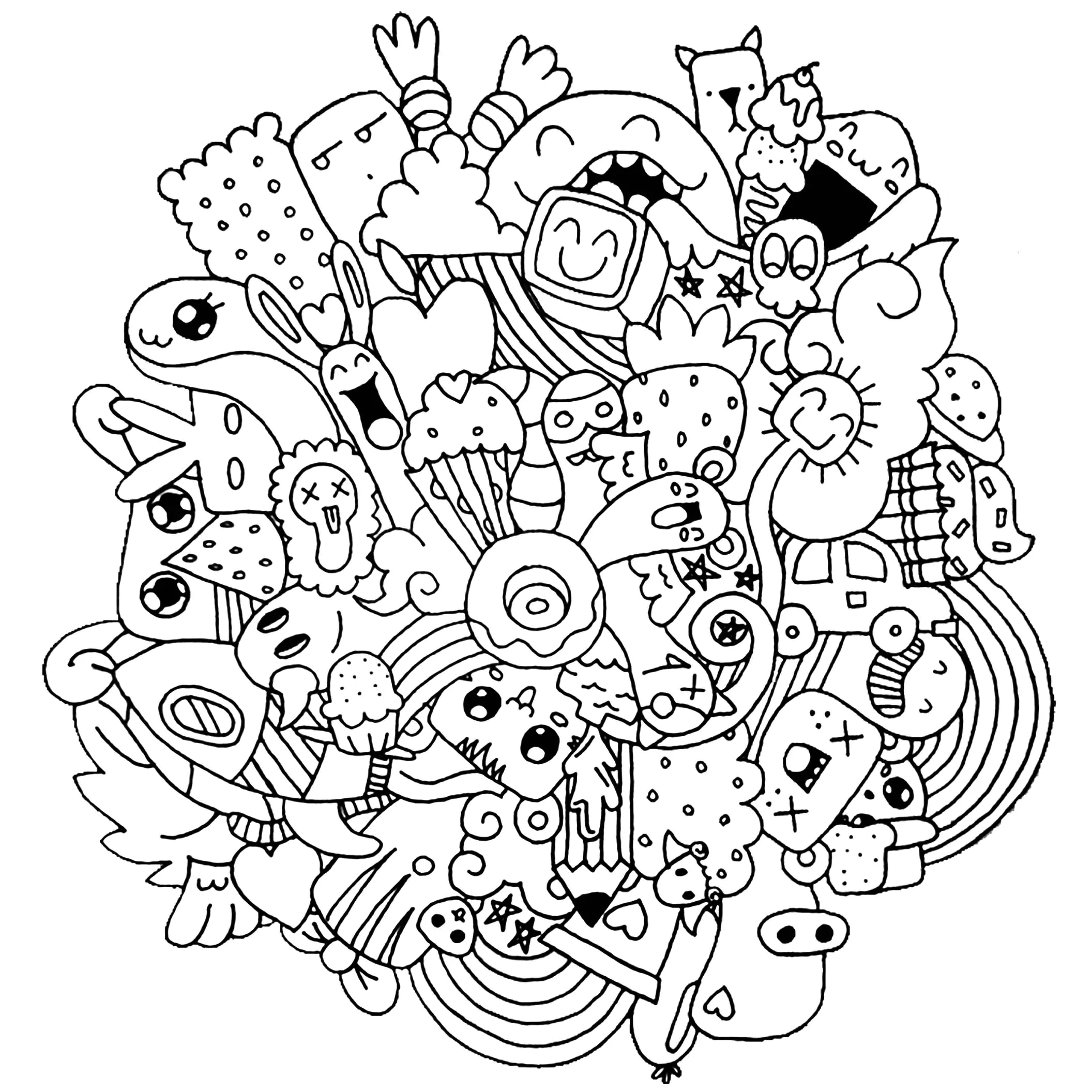 Funny Mandalas Printable Designs