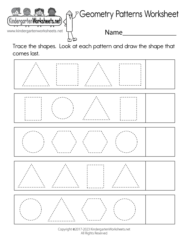 Geometry Patterns Worksheet Free Printable Digital amp PDF