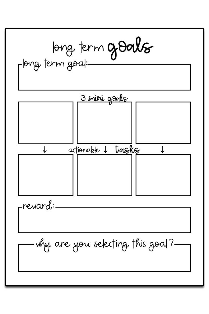 Free Goal Setting Worksheet Printable