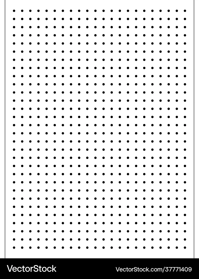 Graph Paper Printable Dotted Grid On White Vector Image