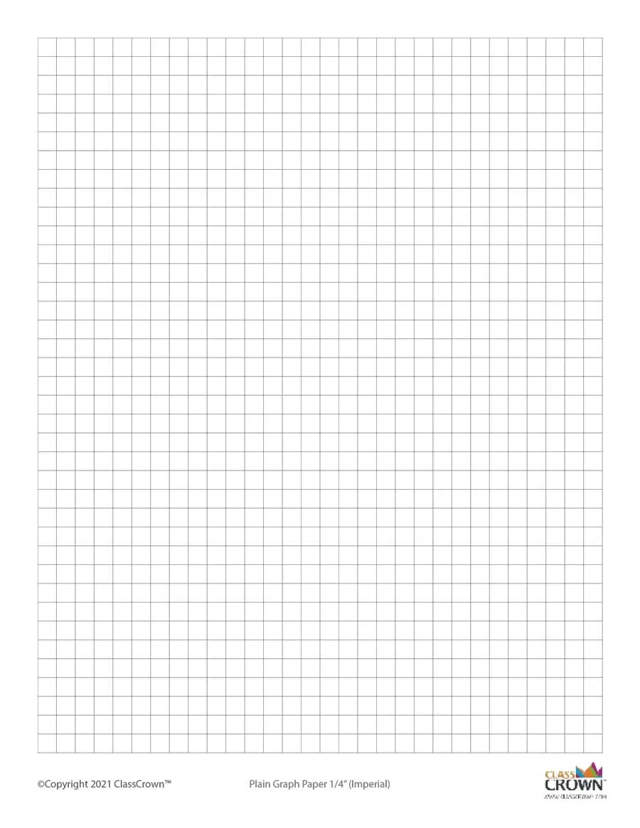 1/4 Inch Printable Graph Paper Full Sheet