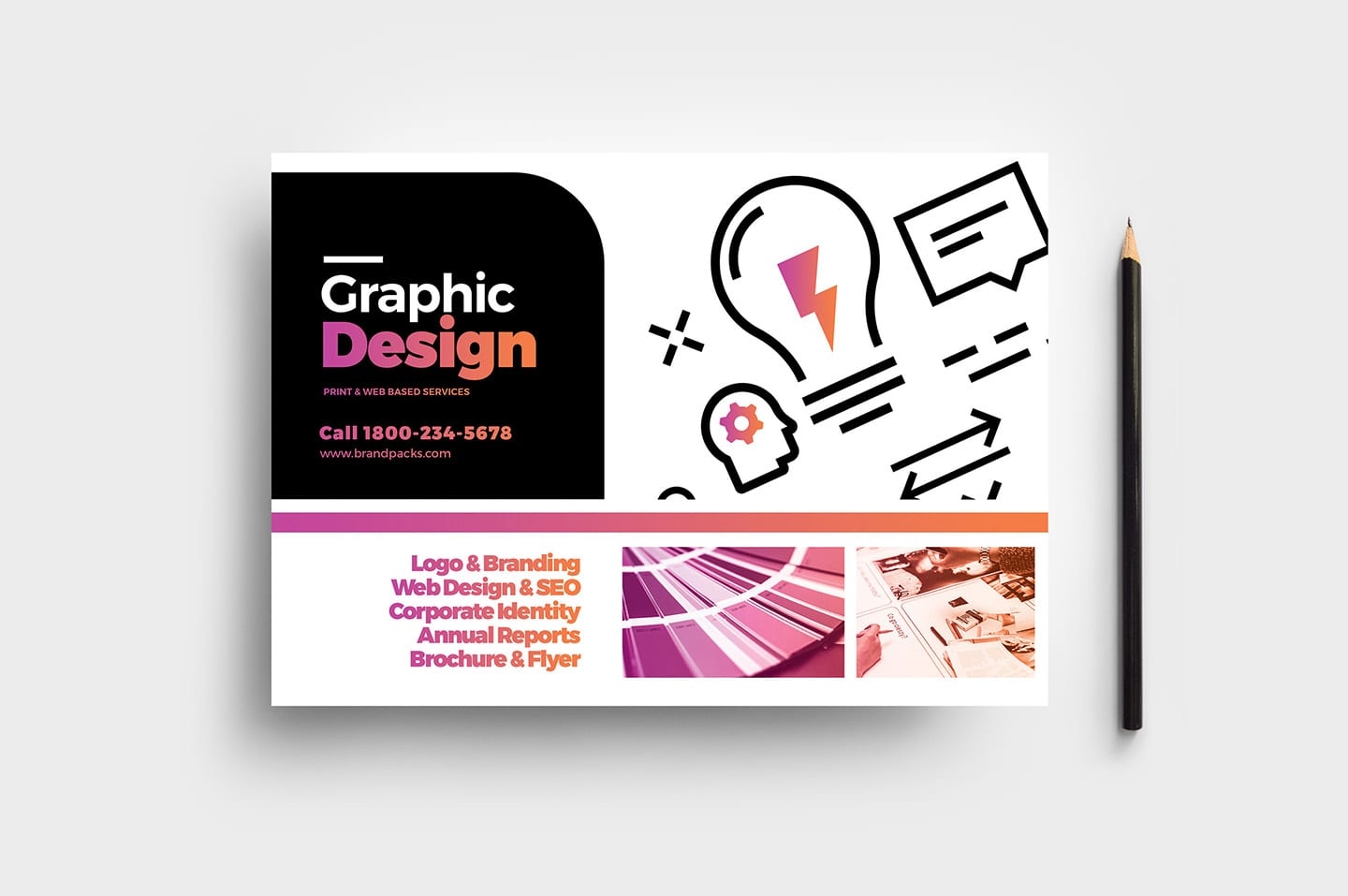 Graphic Design Agency Flyer Template For Photoshop Illustrator