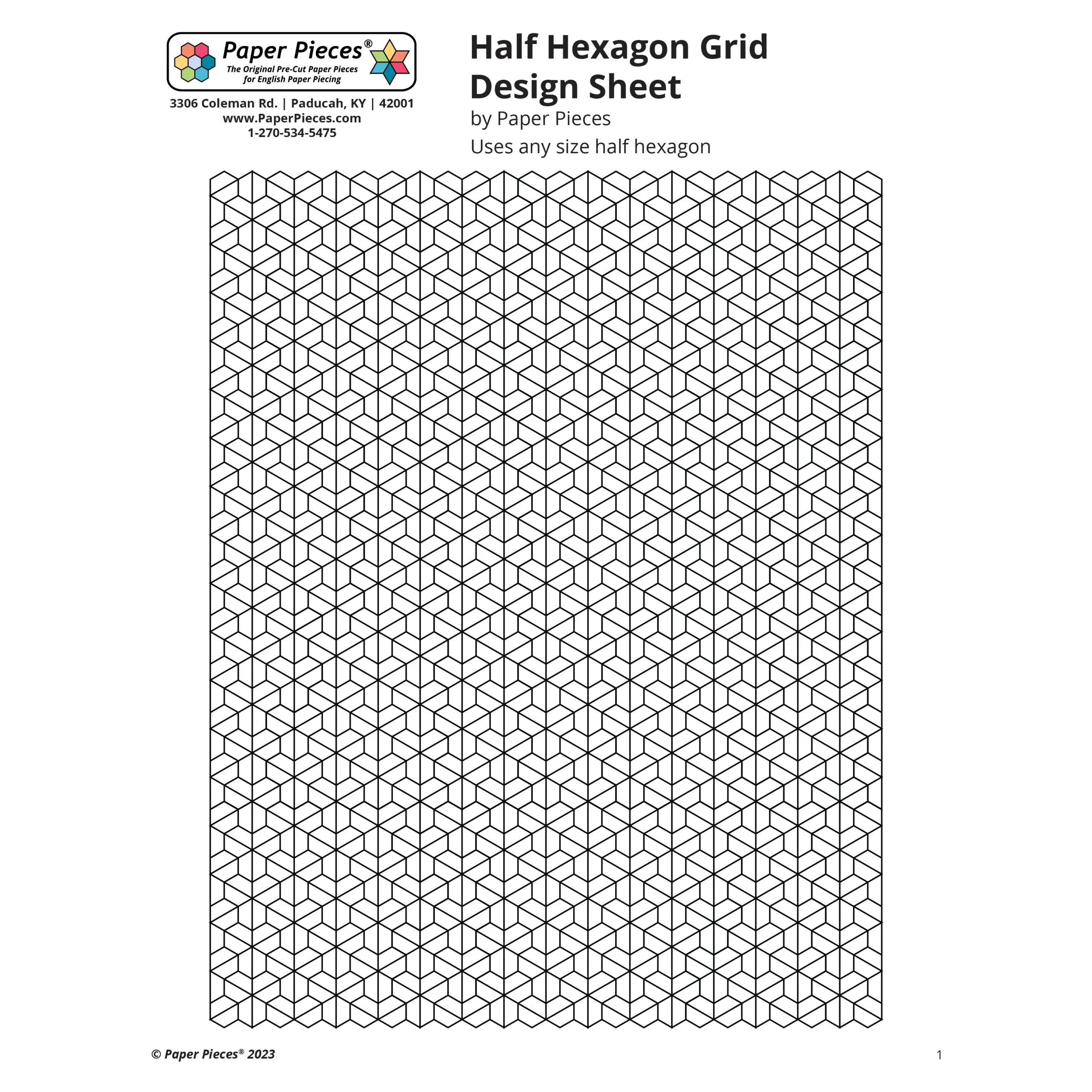 Hexagon Graph Paper Free