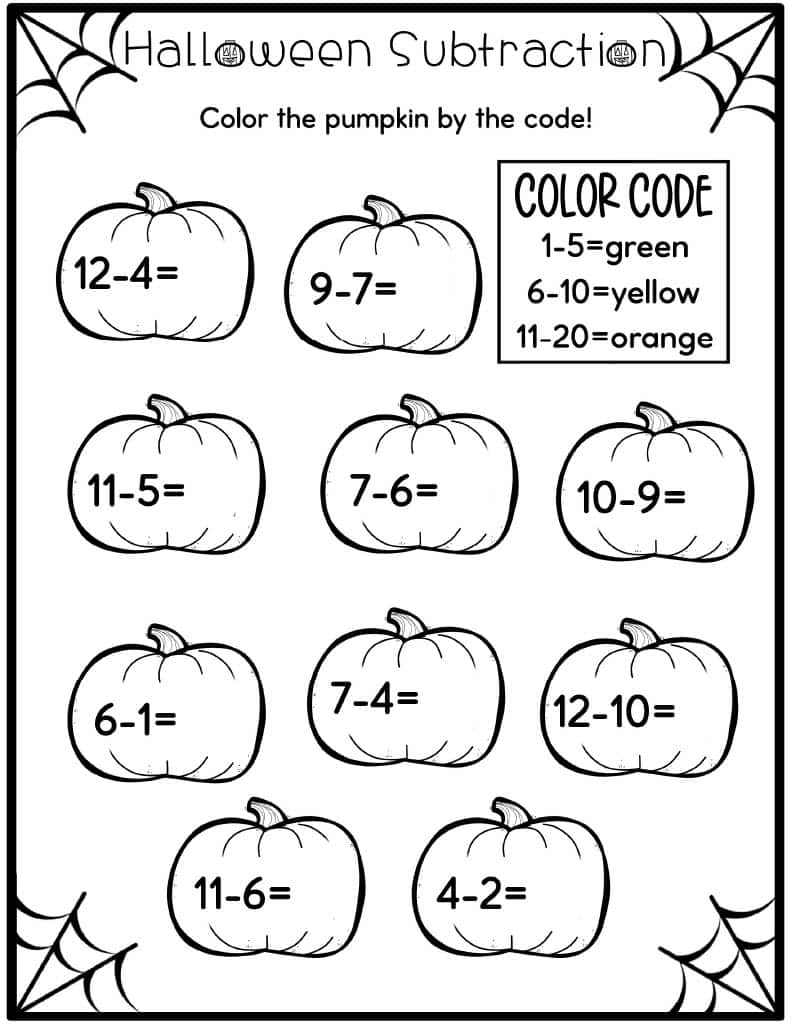 Free Printable Halloween Math Worksheets