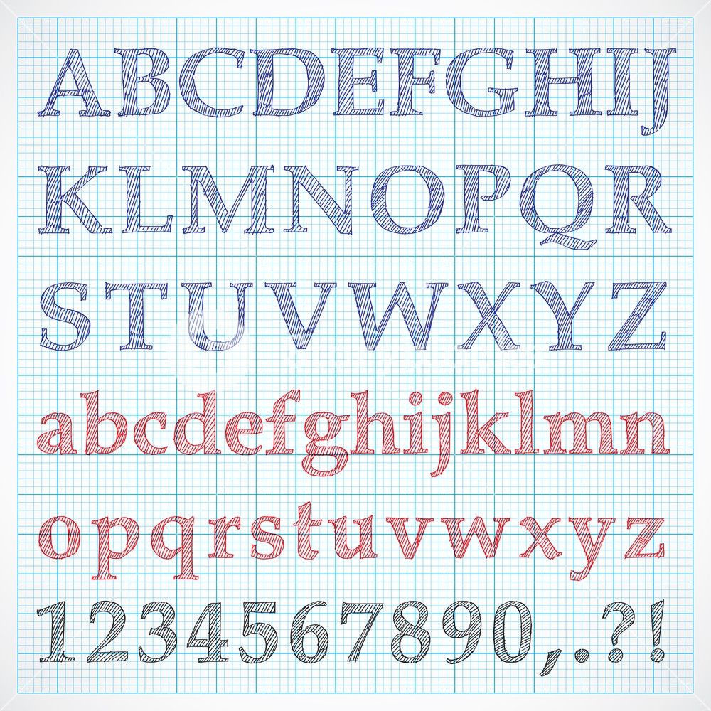 Lettering In Graphing Paper