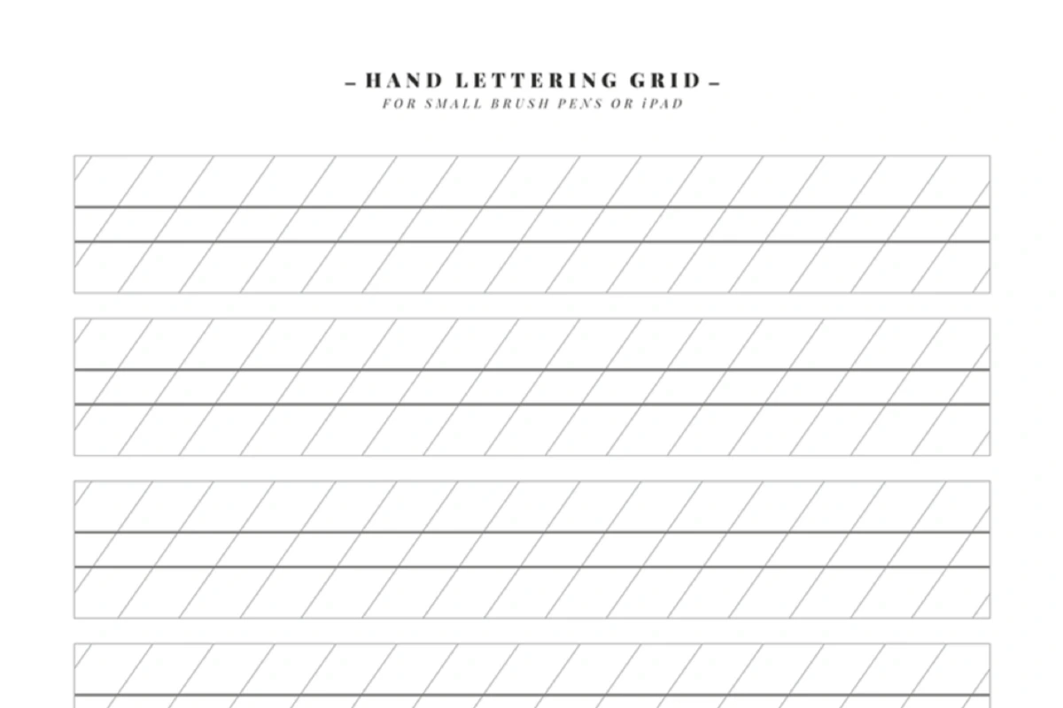Calligraphy Grid Paper Printable