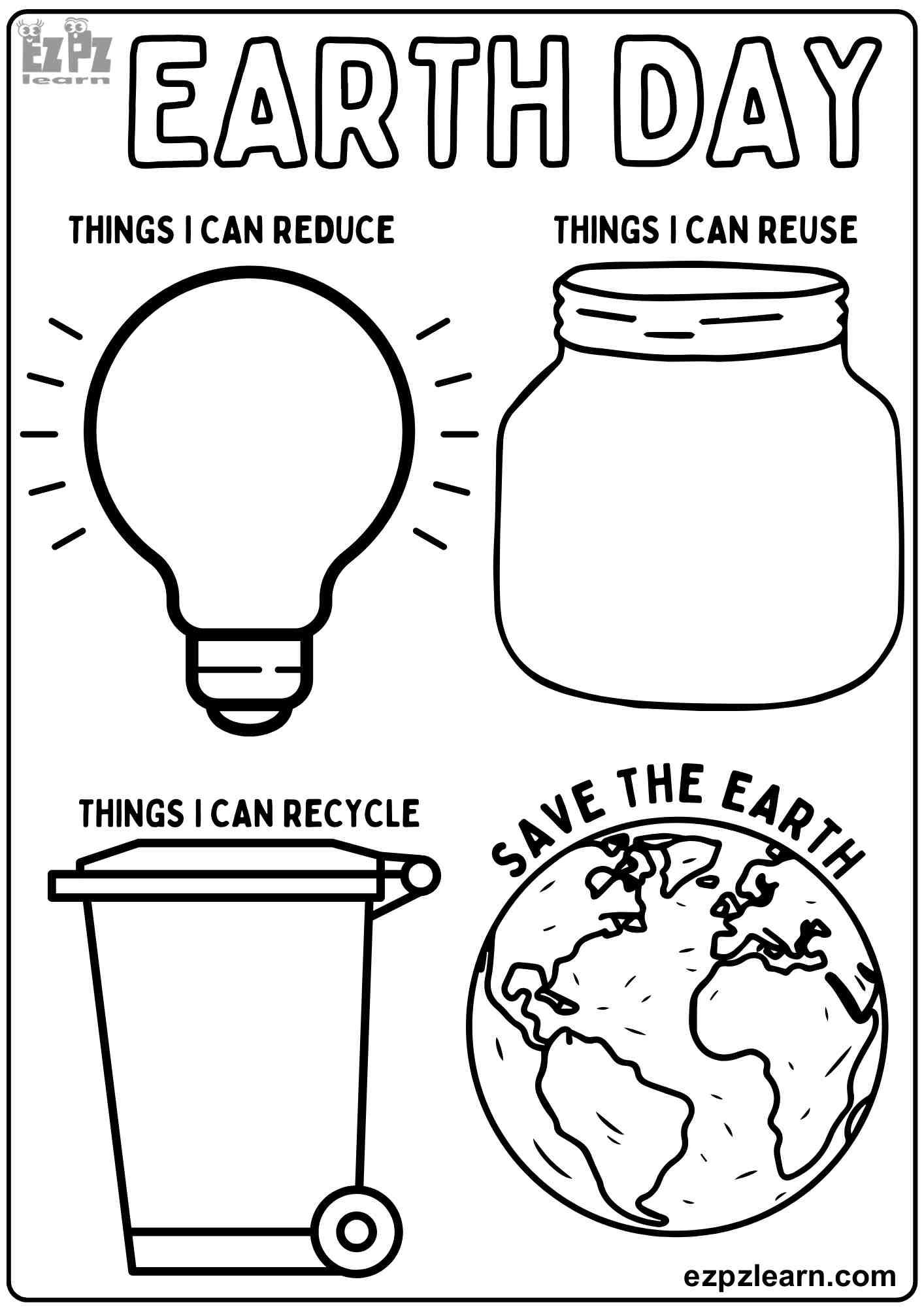 Earth Day Printable Worksheet