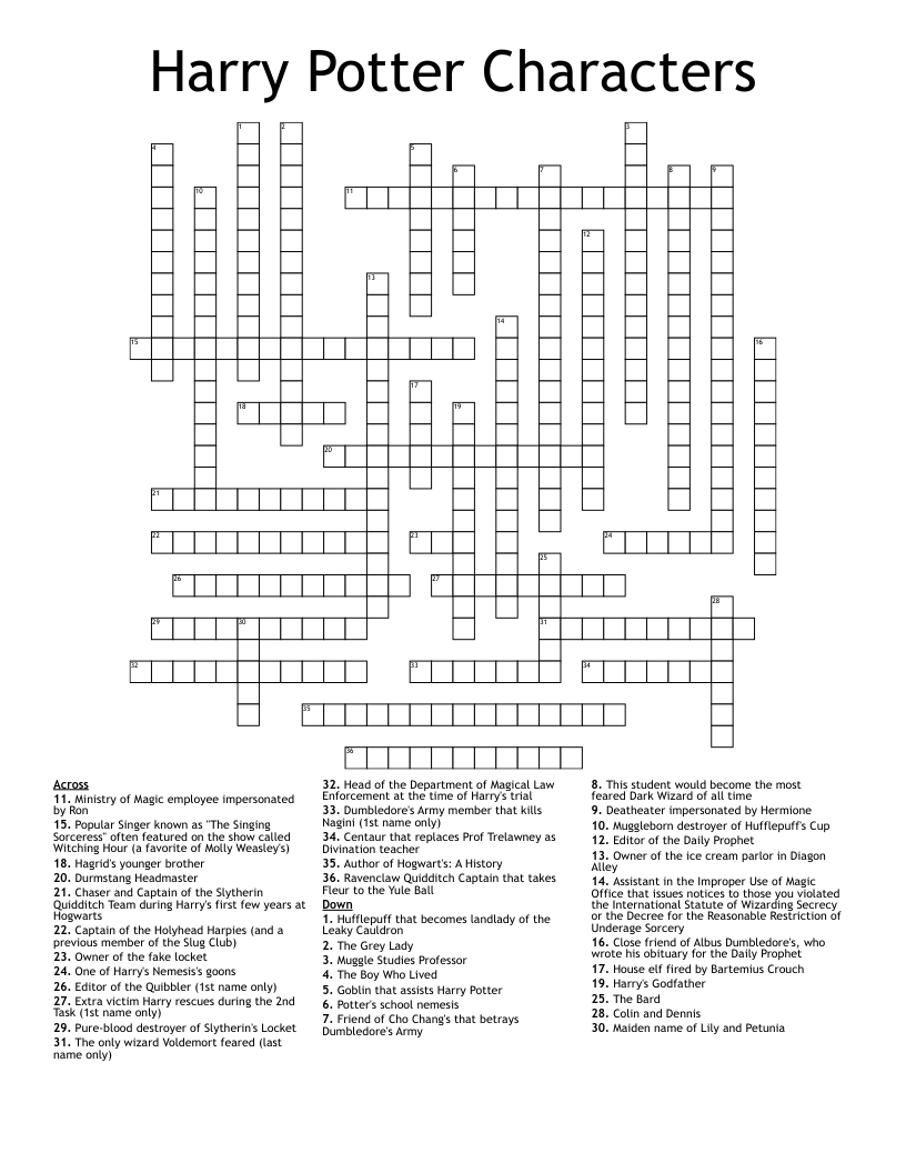 Pic A Cho Crossword Puzzles Printable
