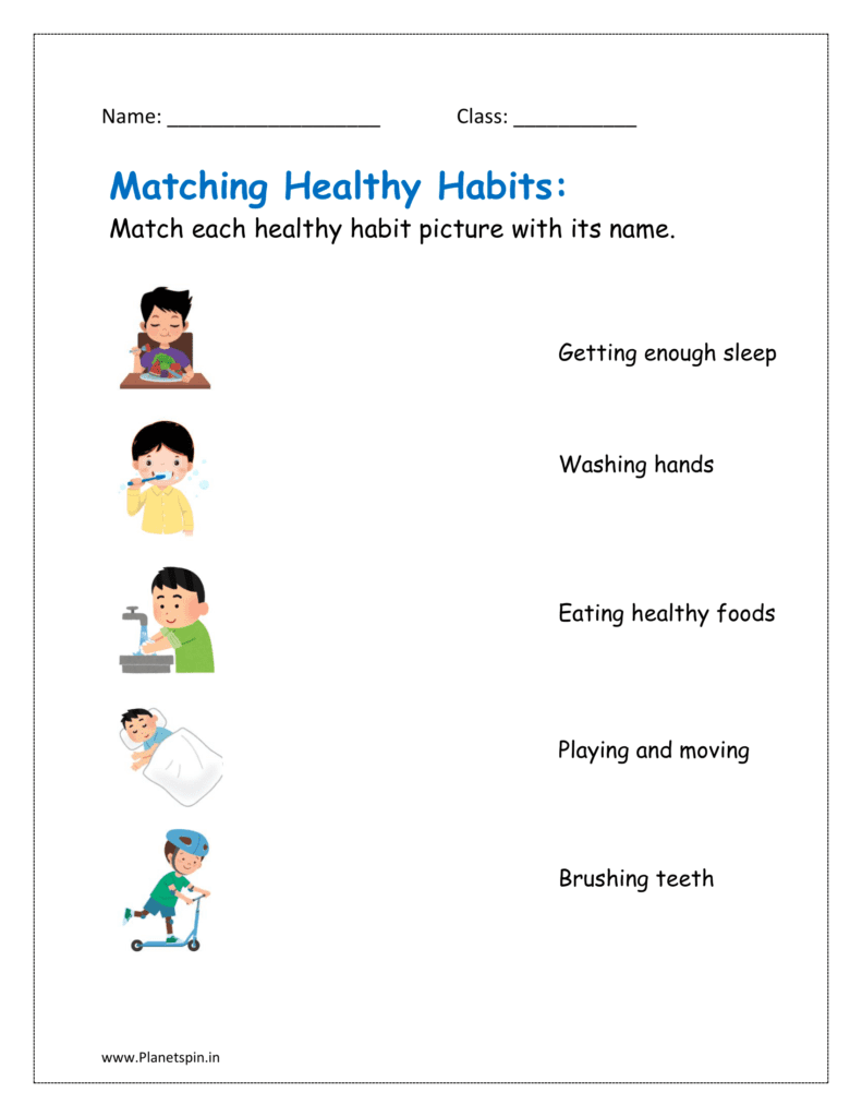 Printable Healthy Habits Worksheets Pdf