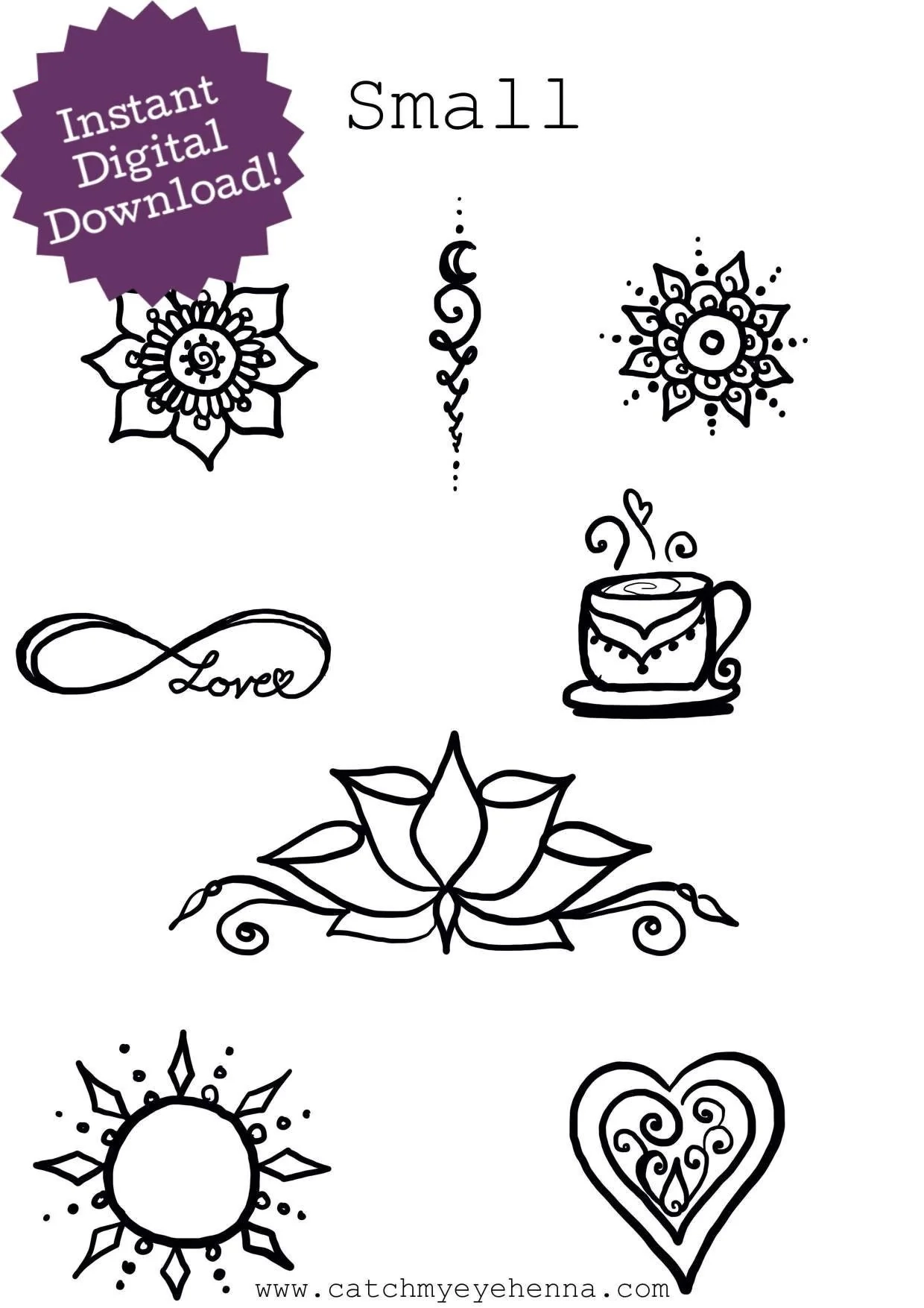 Henna Design Digital EBook 20 Original Freehand Mandala Henna Desi Catch My Eye By Karina Jo