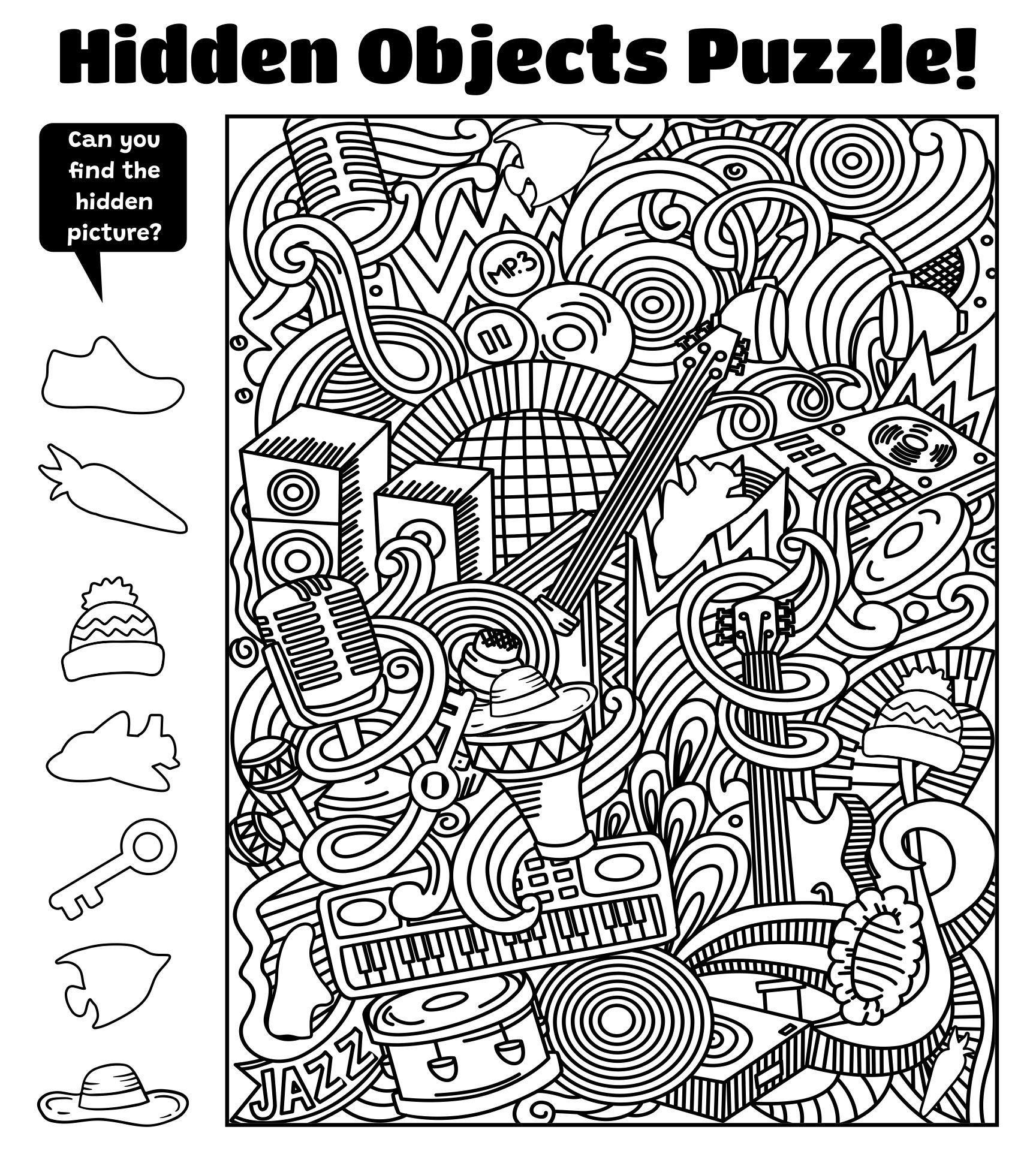 Free Highlights Hidden Pictures Printable Worksheets