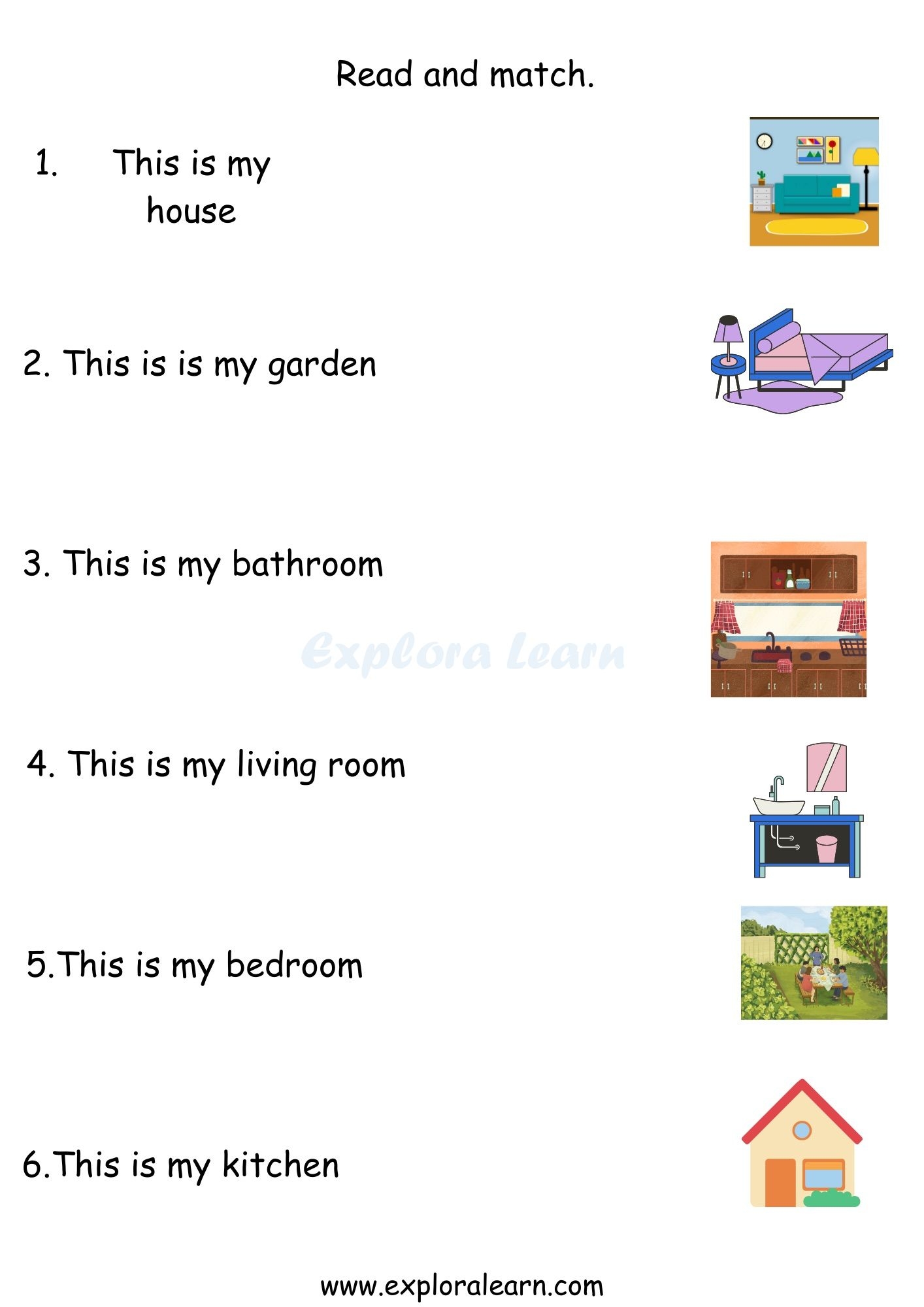 House Worksheets For Preschool And Kindergarten 2 To 6 Years Kids