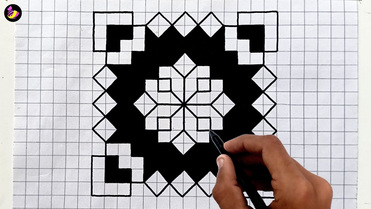 How To Draw Easy Pattern On Graph Paper Step By Step