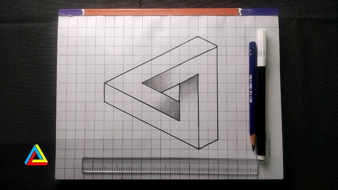 How To Draw The Impossible Triangle On Graph Paper