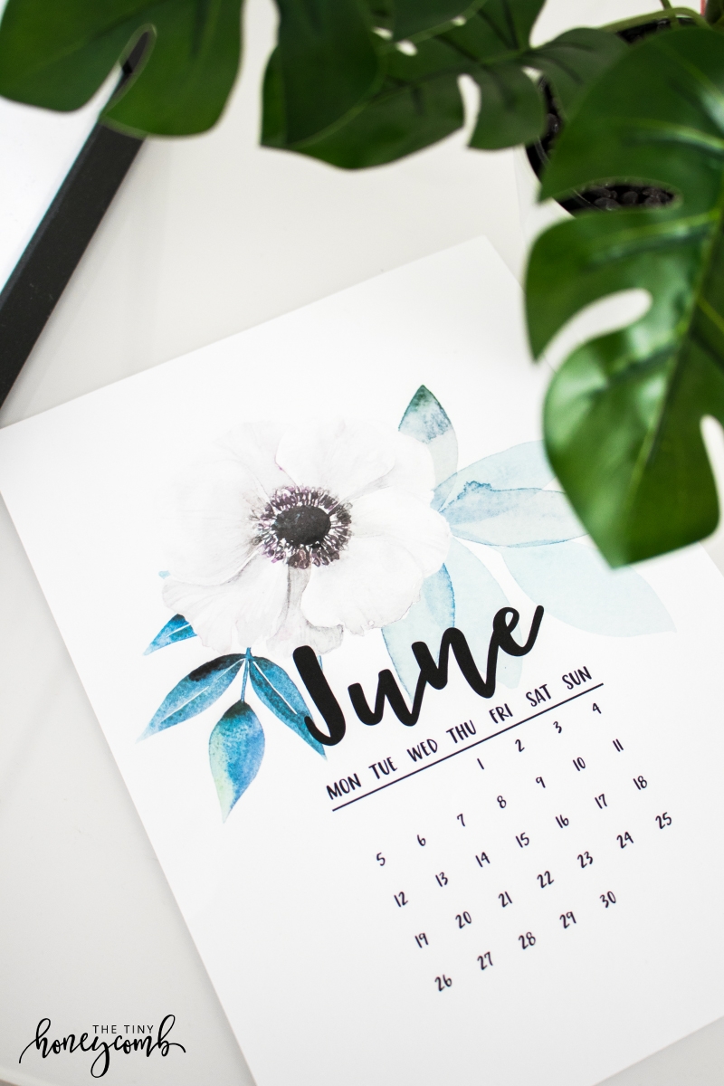 How To Make Your Own Printable Calendar Free Printable The Tiny Honeycomb