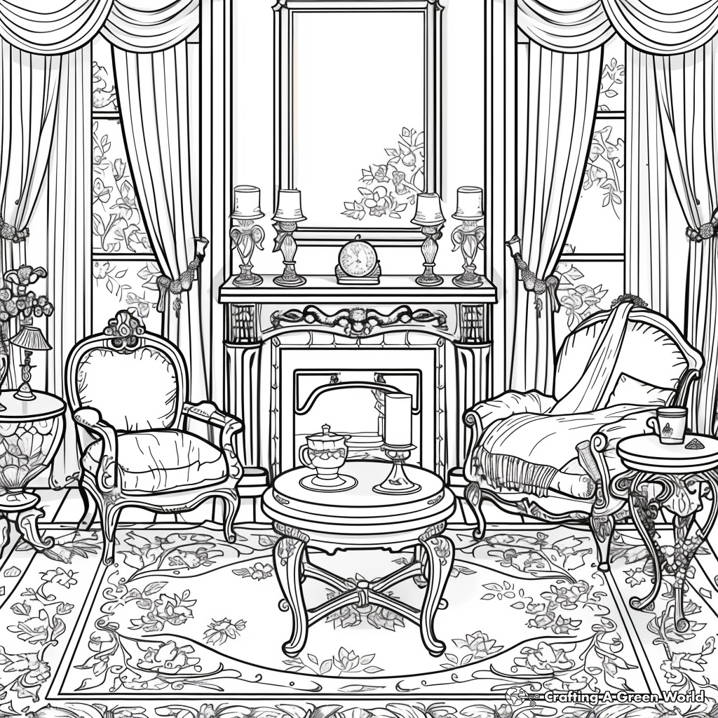 Interior Design Coloring Pages Printable