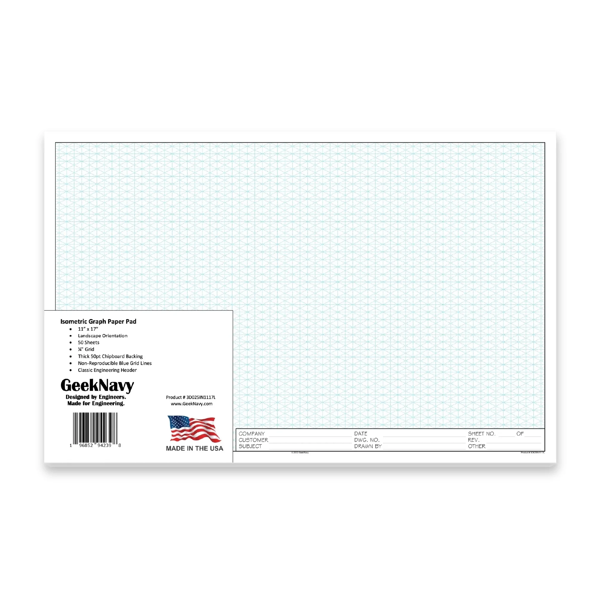 Printable 11x17 Isometric Graph Paper