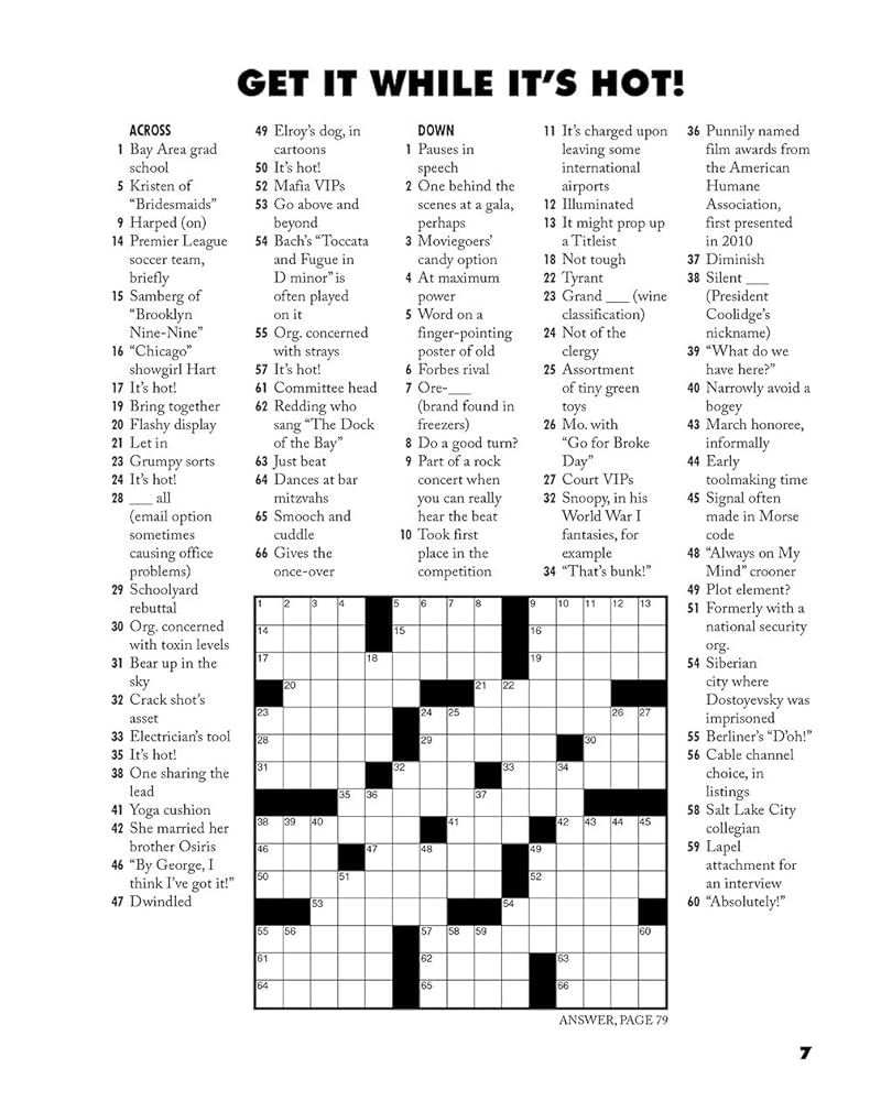 Premier Printable Crosswords Crossword Puzzles