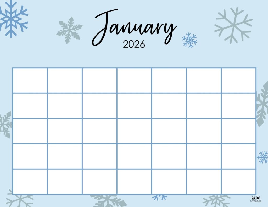January 2026 Free Printable Calendar