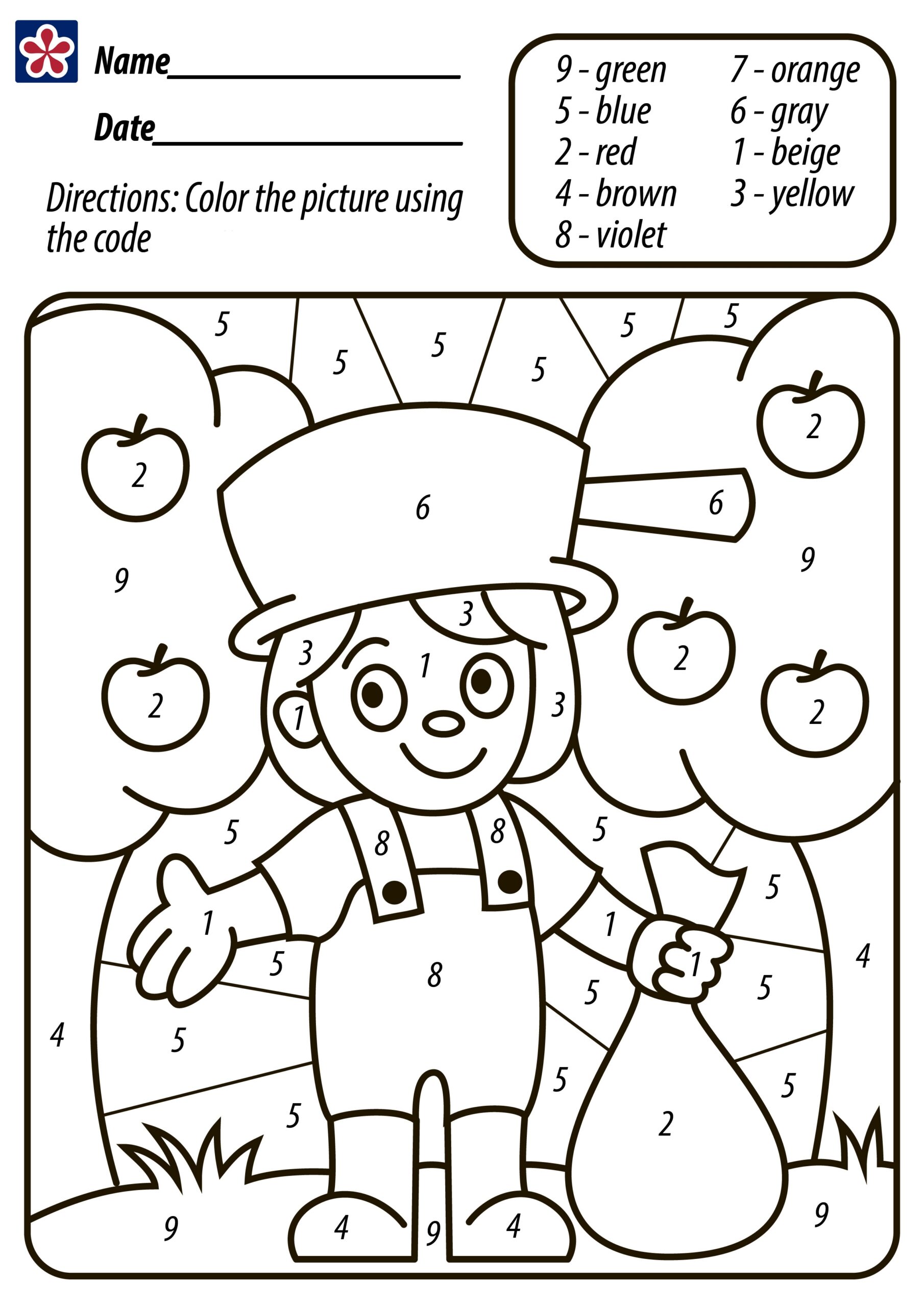 Free Printable Johnny Appleseed Worksheets