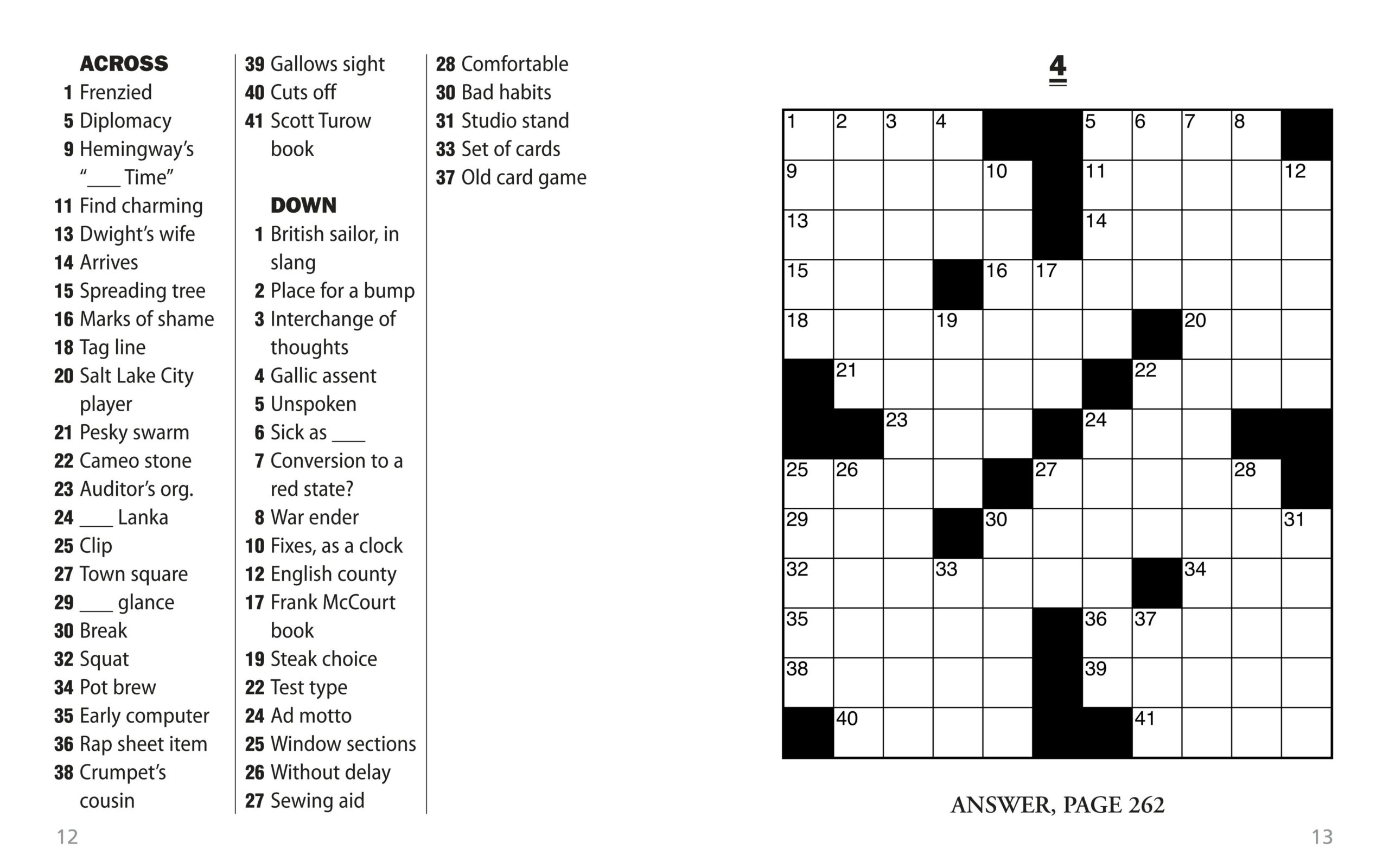 Printable Crossword Puzzles By Thomas Joseph