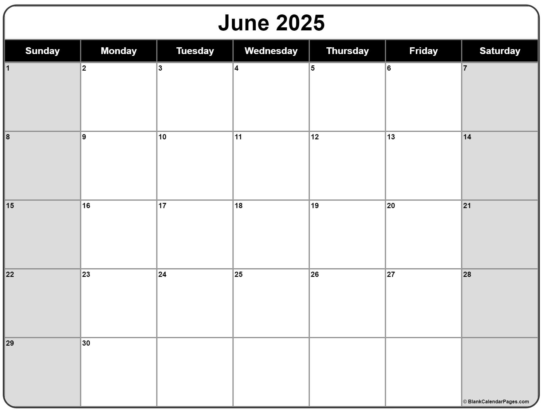 Blank 2025 Calendar Printable Pdf