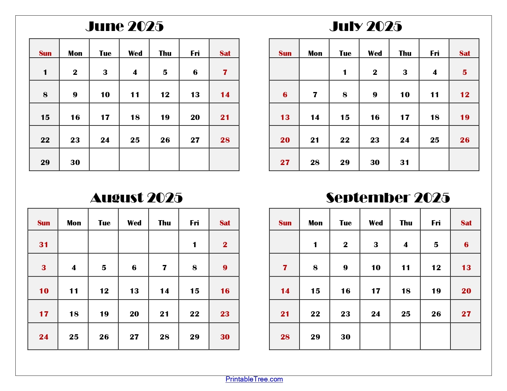 Calendar September 2025 To June 2026