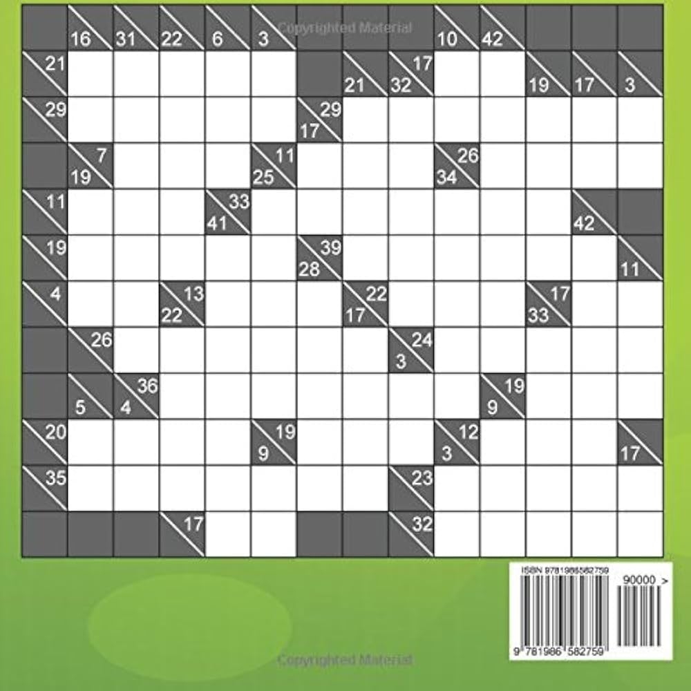 Kakuro Cross Sums Large Print 150 Hard Large Print Kakuro 
