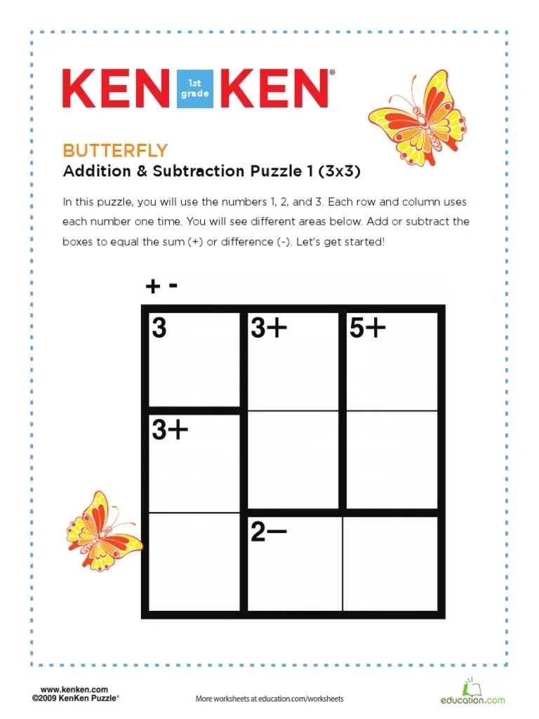 Free Printable Kenken Puzzles