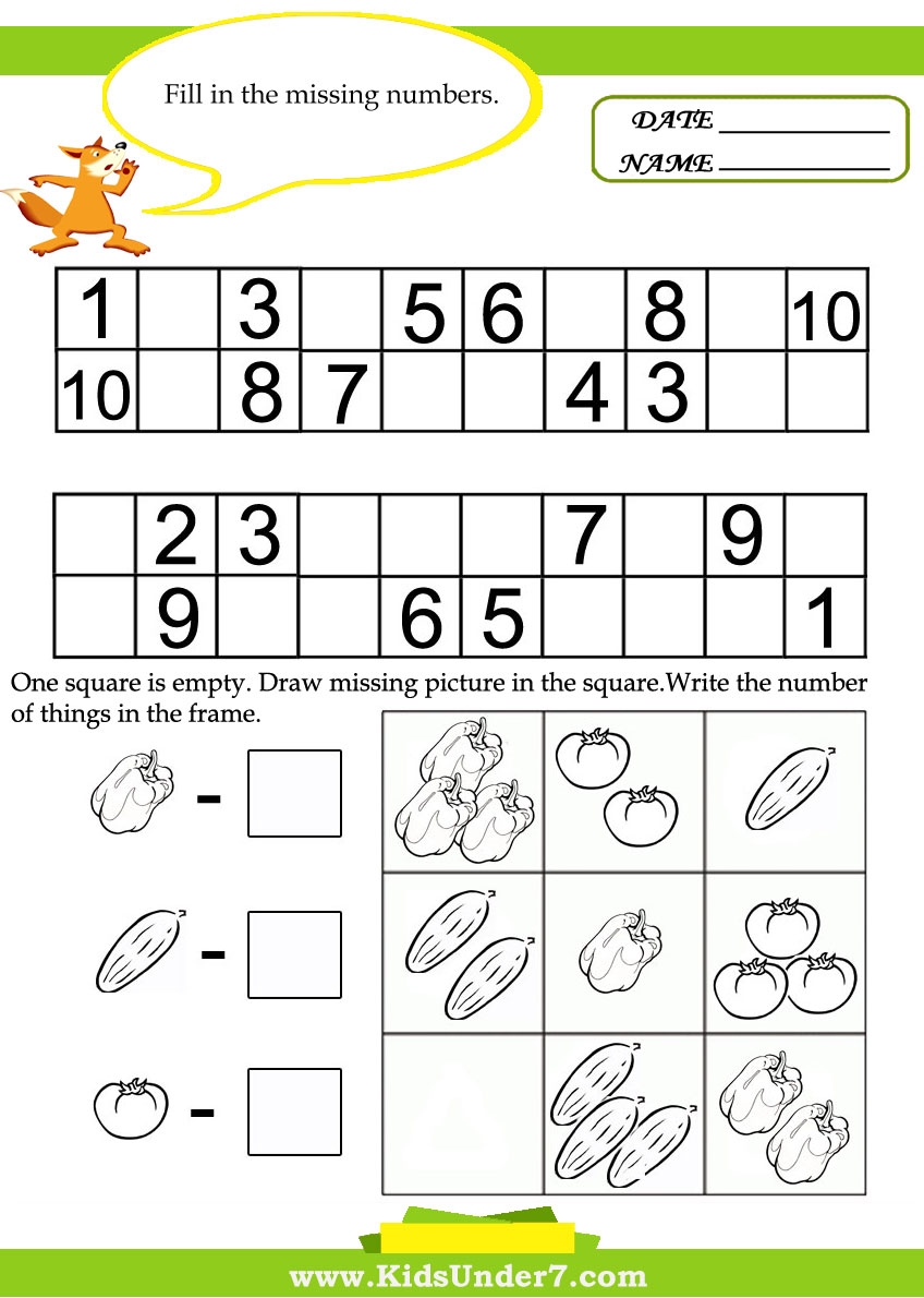 Printable Children's Math Worksheets